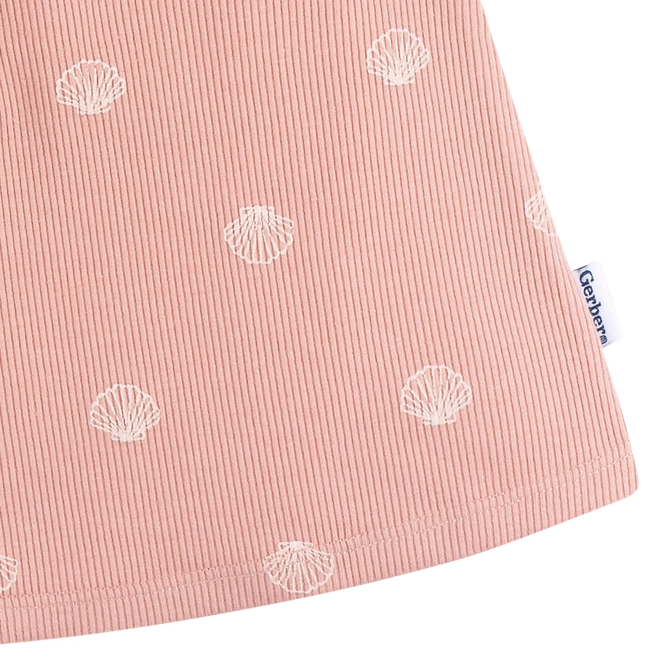 2-Piece Infant and Toddler Girls Seashells Tank Top & Shorts Set Gerber Childrenswea
