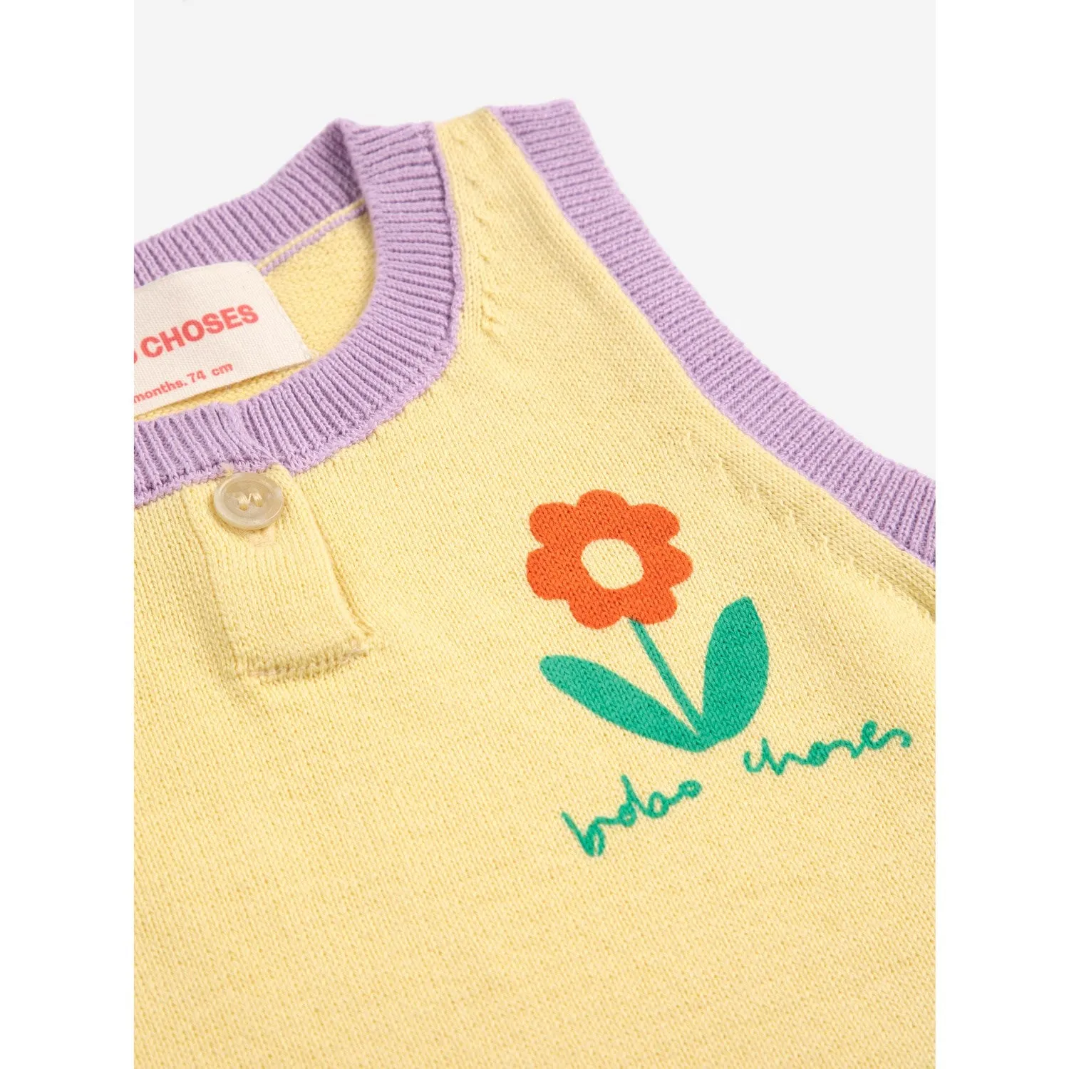 Bobo Choses Beige Flower Knitted Set