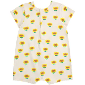 Bobo Choses Beige Sunflower All Over Playsuit