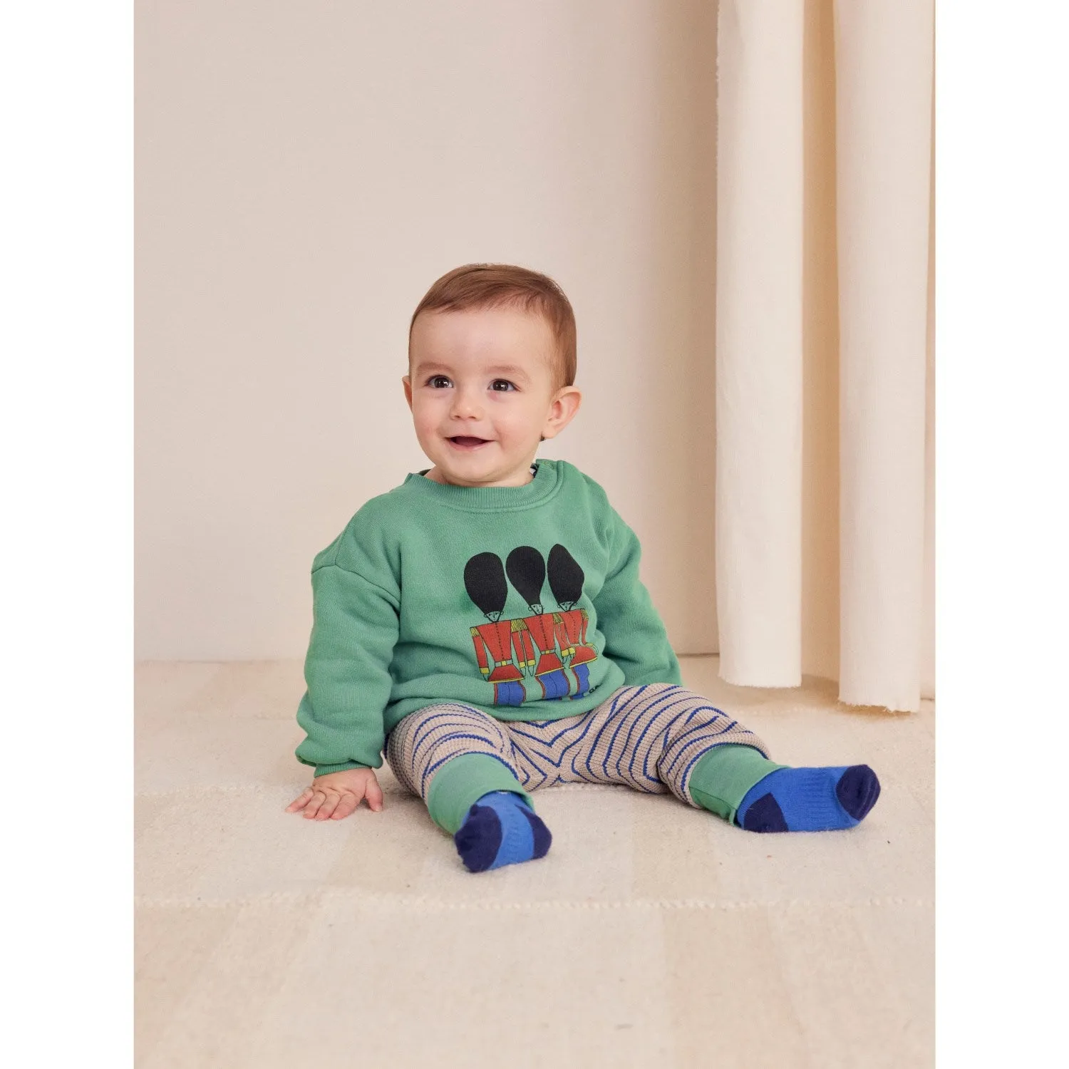 Bobo Choses Green Little Tin Soldiers Crewneck