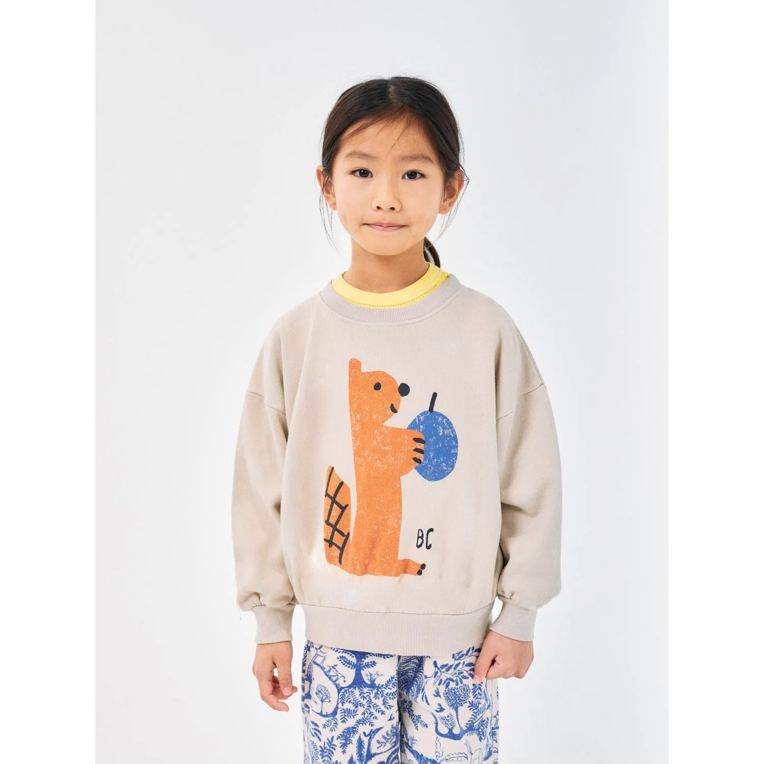 Bobo Choses Light Brown Hungry Squirrel Crewneck