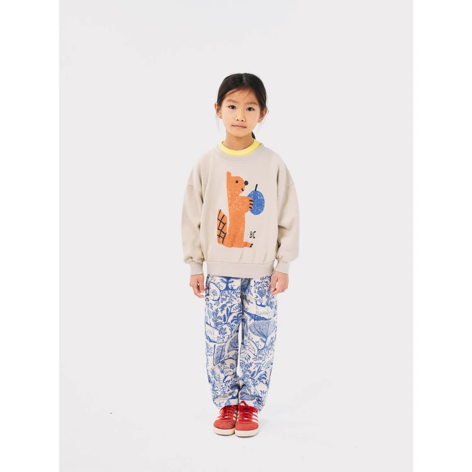Bobo Choses Light Brown Hungry Squirrel Crewneck