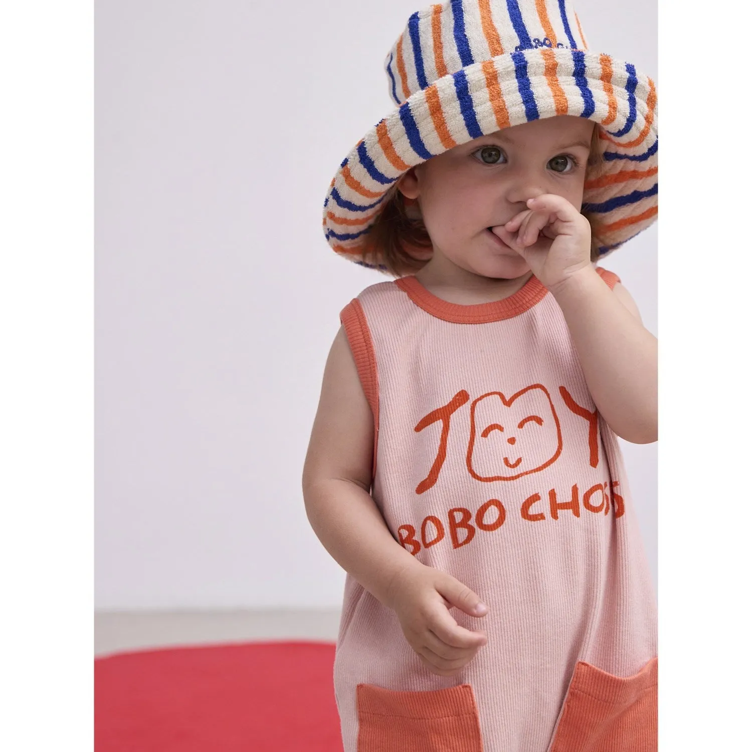Bobo Choses Light Pink Smiling Pink Playsuit