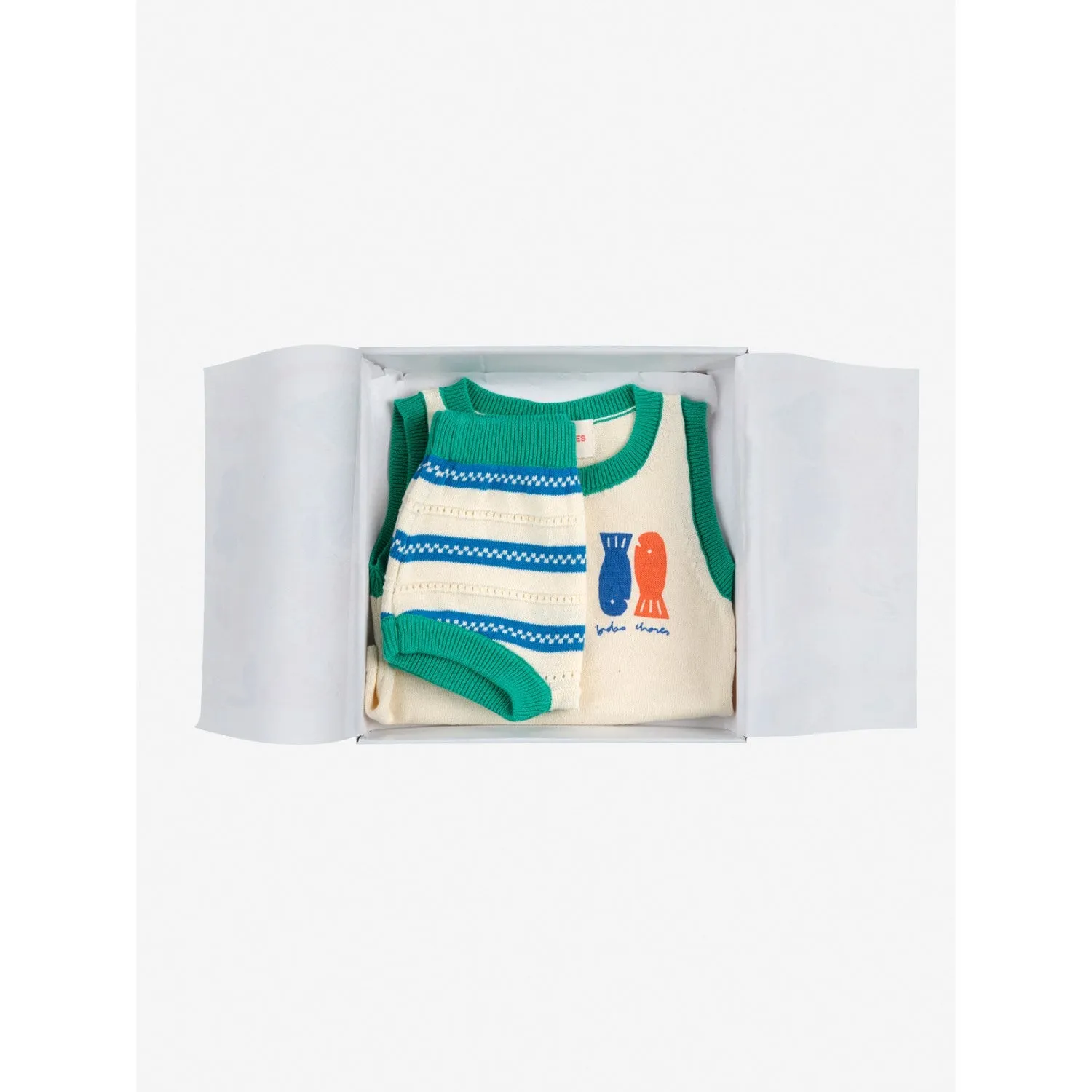 Bobo Choses Offwhite Lucky Fish Knitted Set