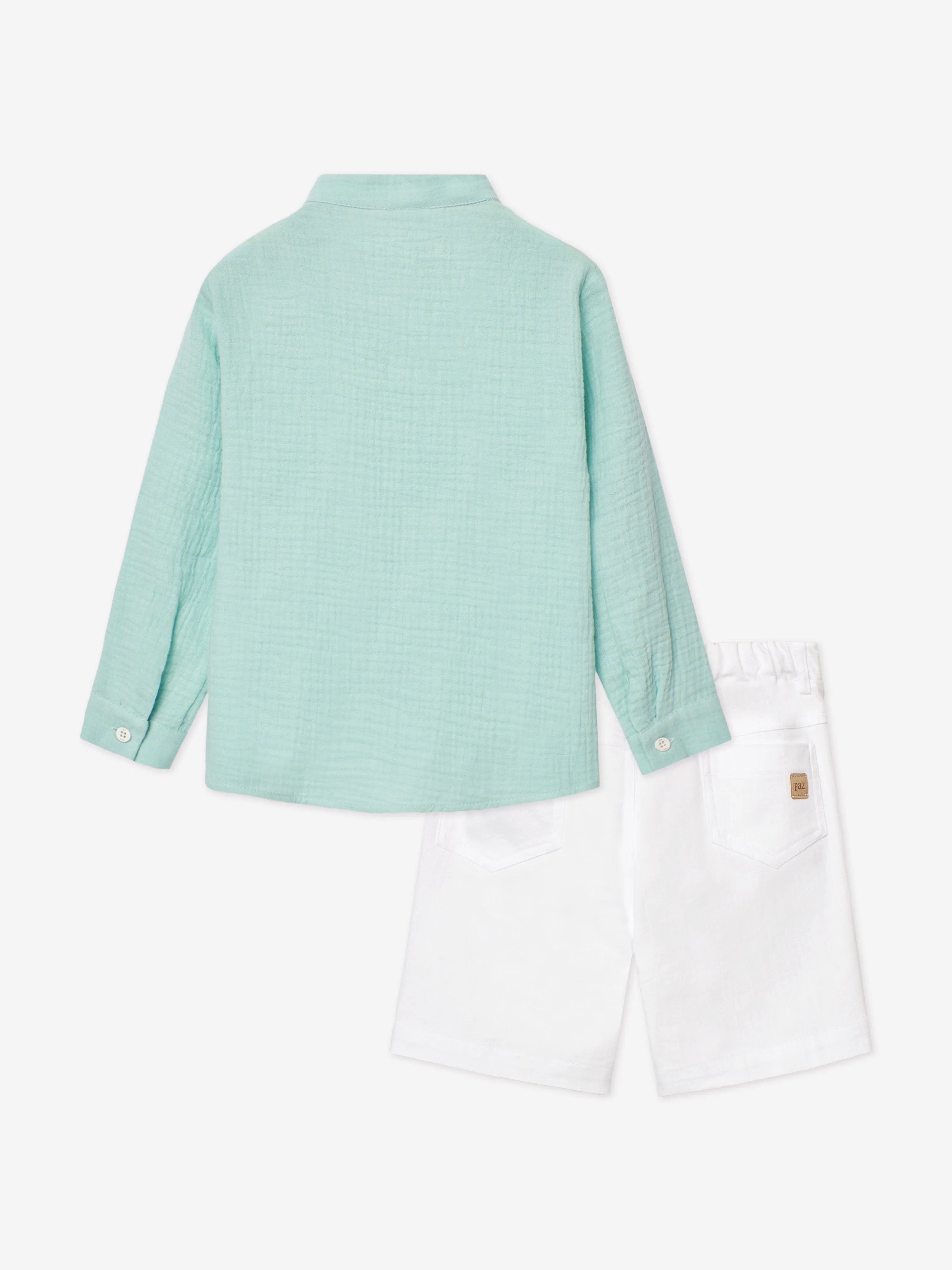 Boys Shirt and Shorts Set in Green