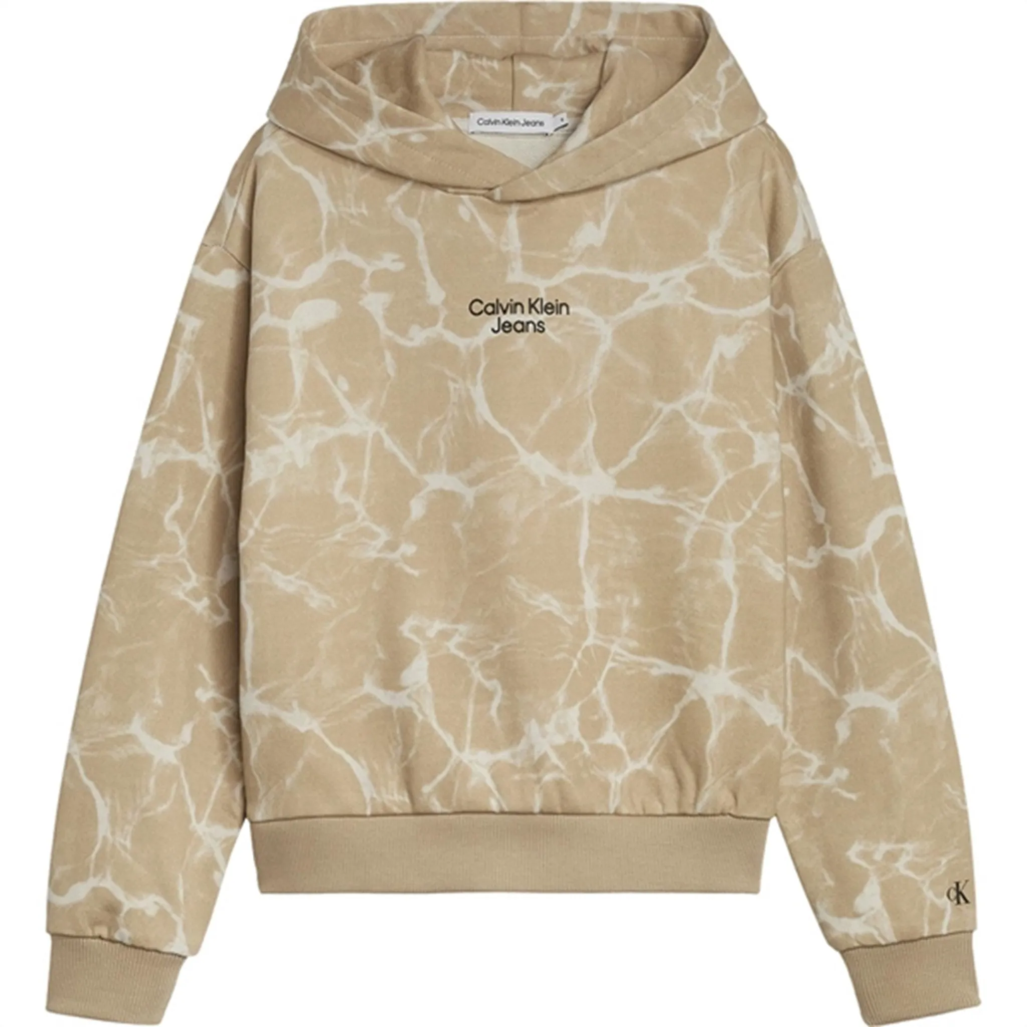 Calvin Klein Relaxed Hoodie Horseraddish Water Aop