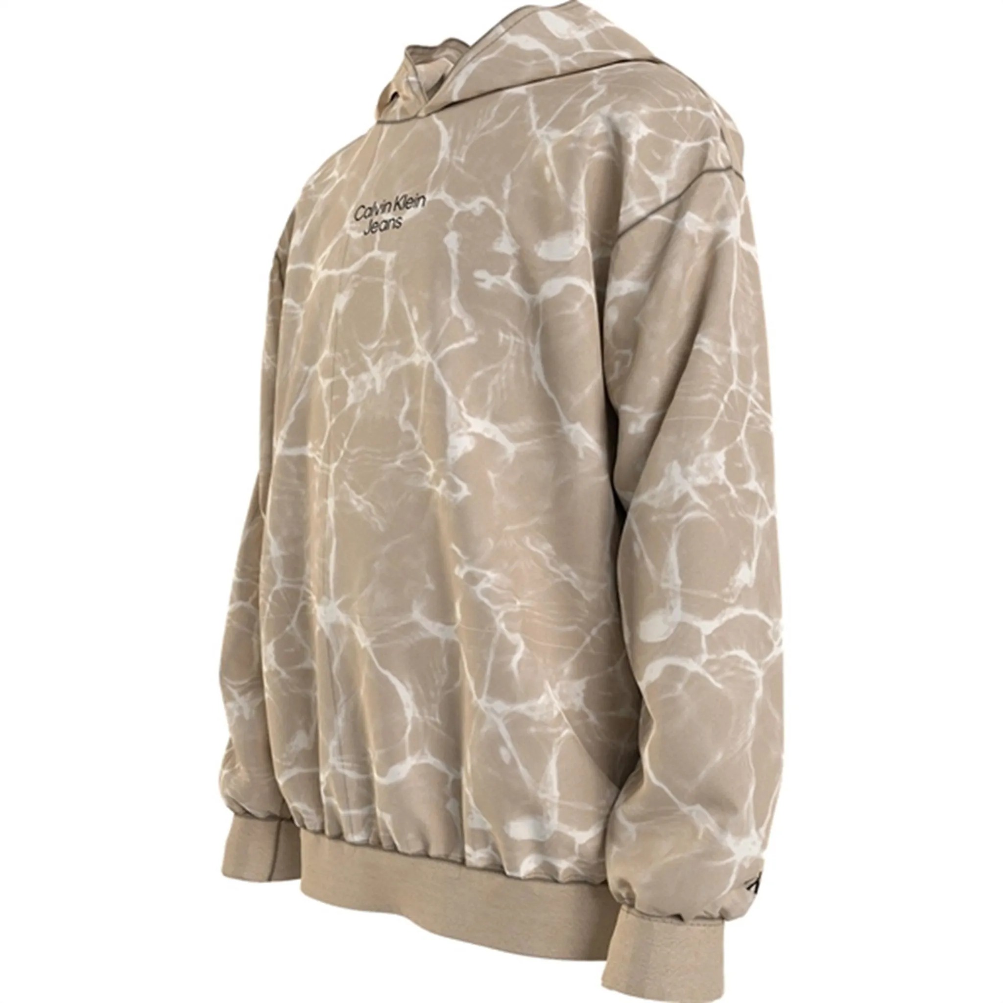 Calvin Klein Relaxed Hoodie Horseraddish Water Aop