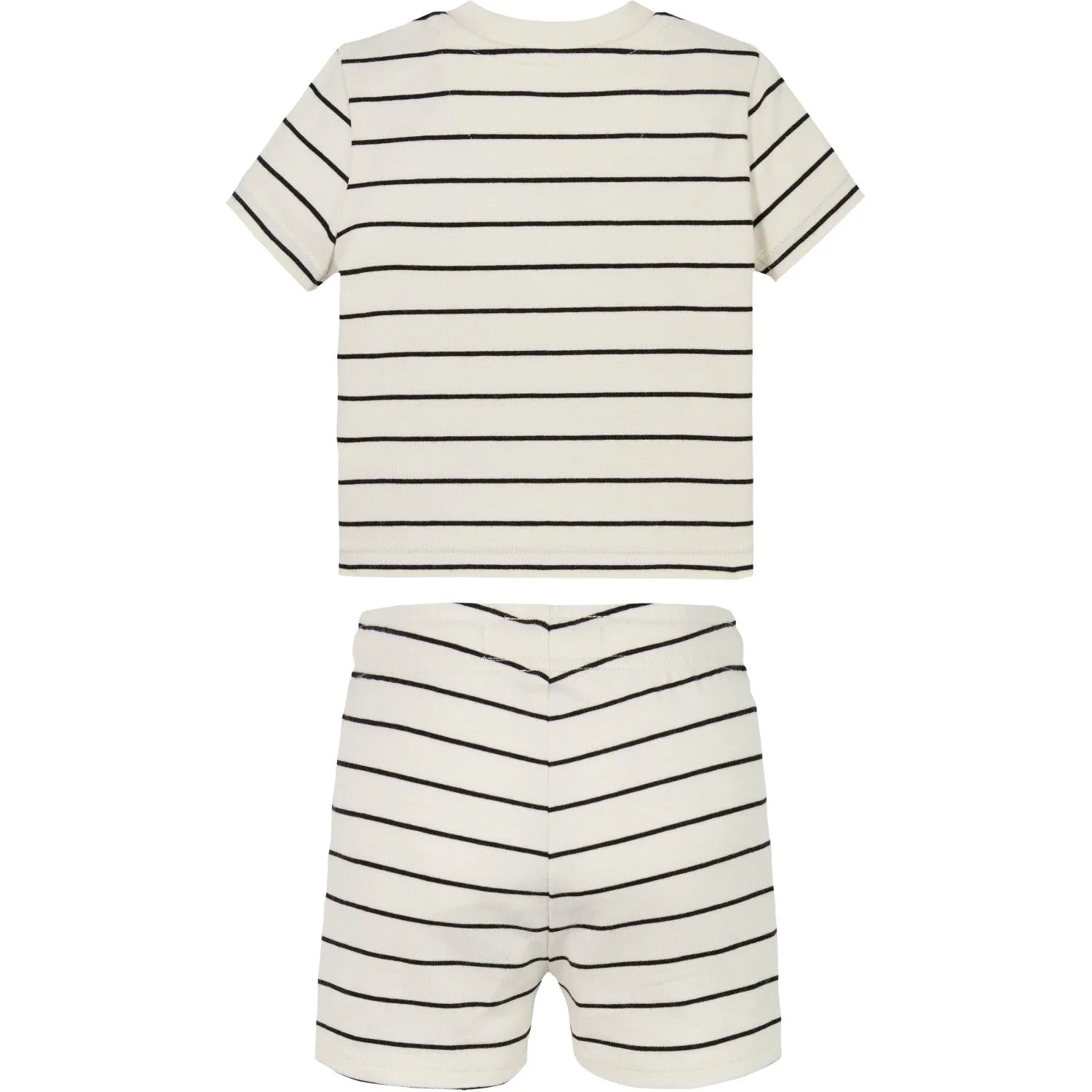 Calvin Klein Tofu / Ck Black Stripe Stripe Ss T-Shirt Shorts Set