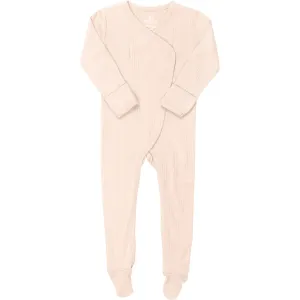 COPENHAGEN COLORS Soft Pink Rib Jersey Full Body Crossover