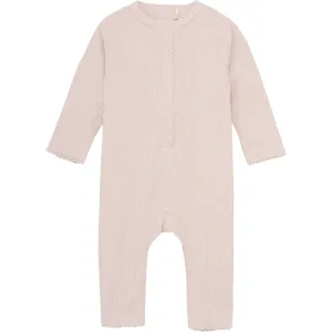 FIXONI Hushed Violet Melange Romper LS Mlange Rib
