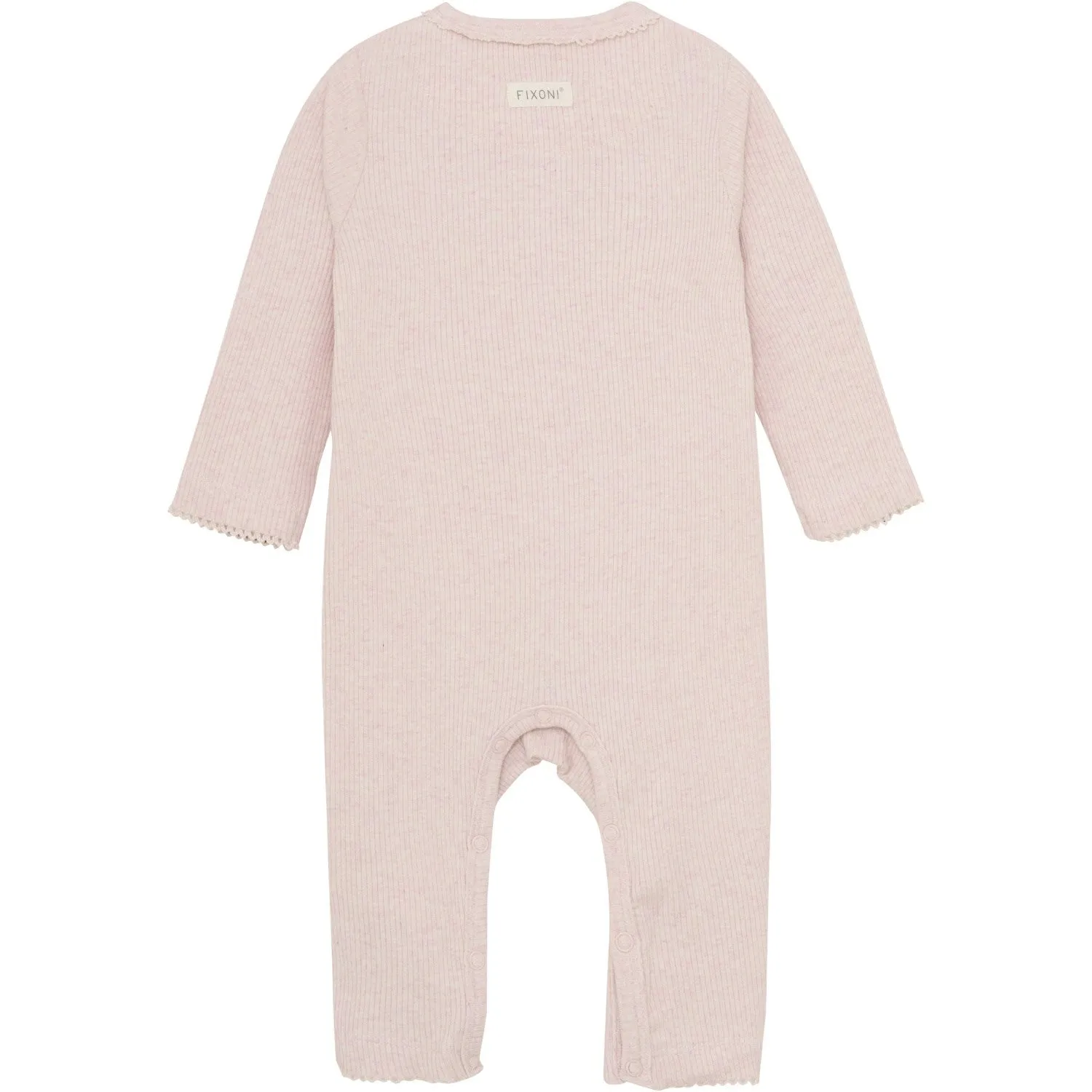 FIXONI Hushed Violet Melange Romper LS Mlange Rib