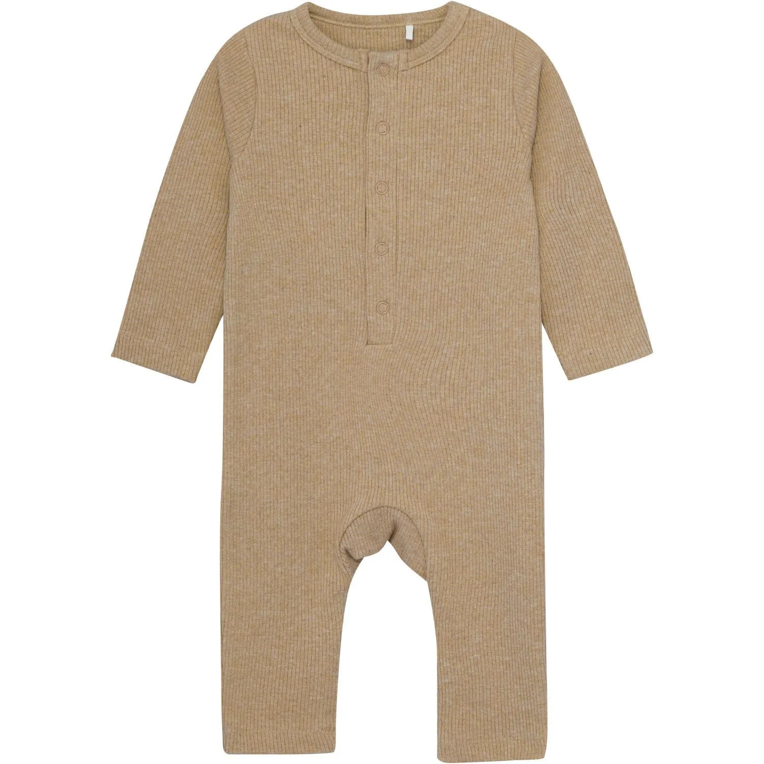 FIXONI Macaroon Melange Romper LS Mlange Rib