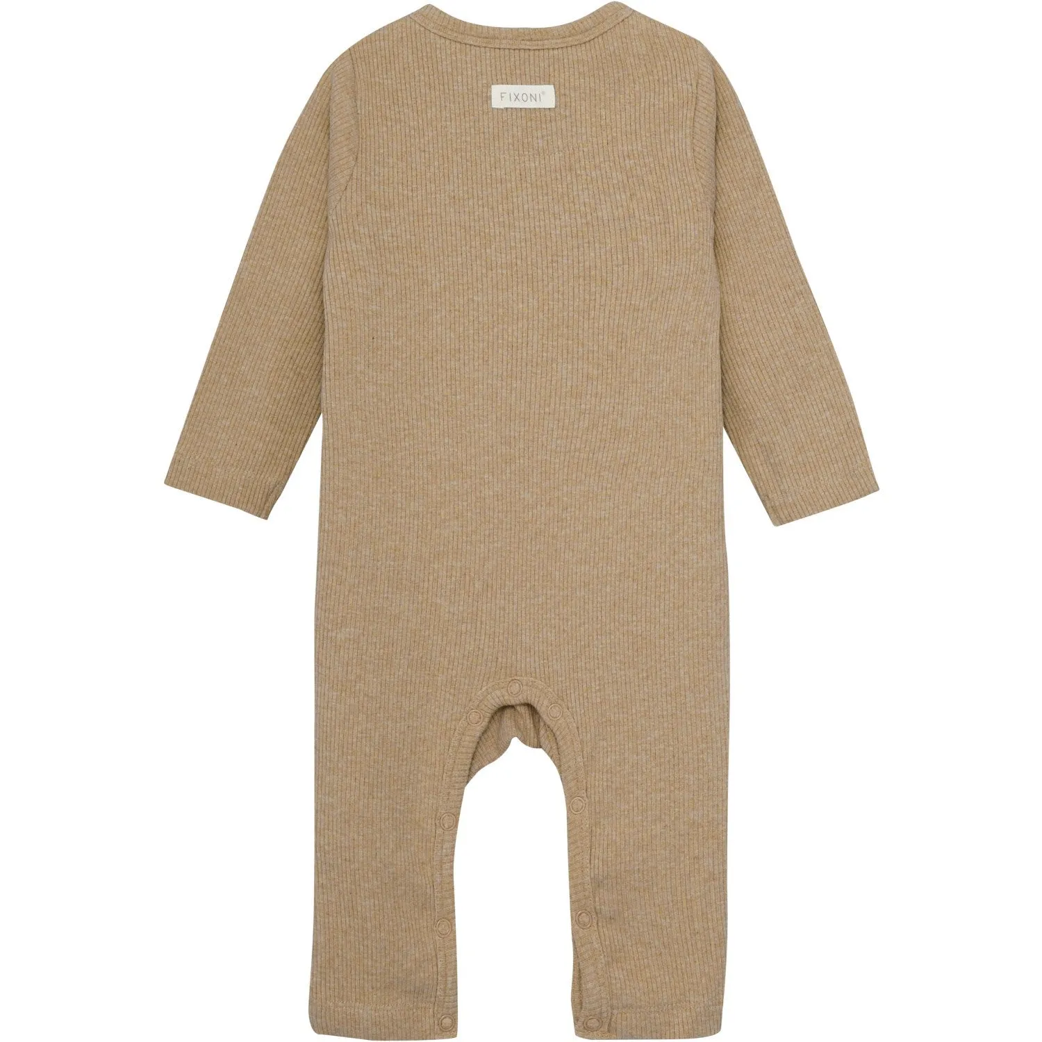 FIXONI Macaroon Melange Romper LS Mlange Rib