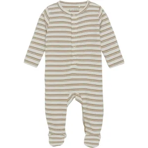FIXONI Macaroon Romper LS W. Feet Rib