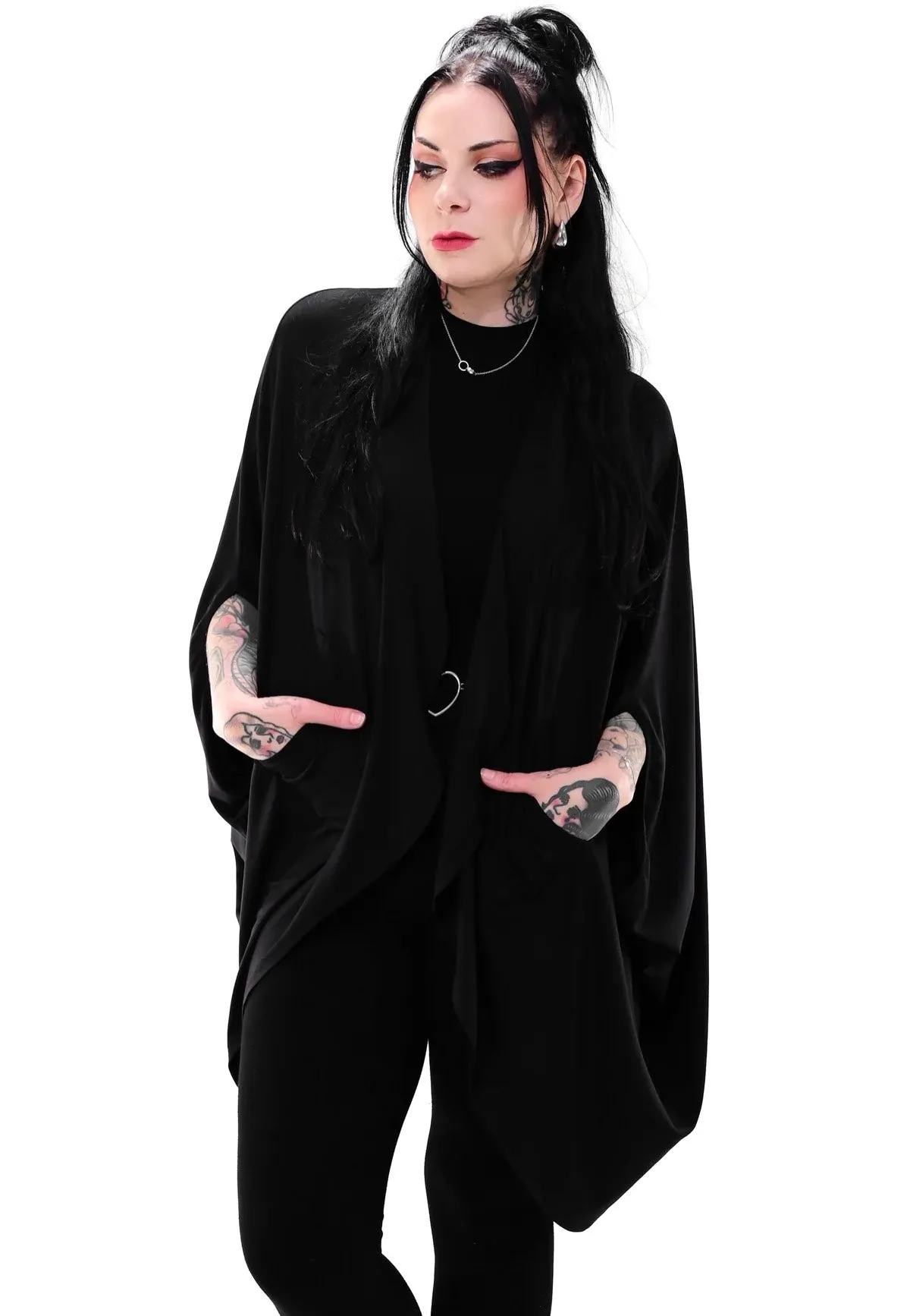 Foxblood - Batty Oversized Black - Cardigan