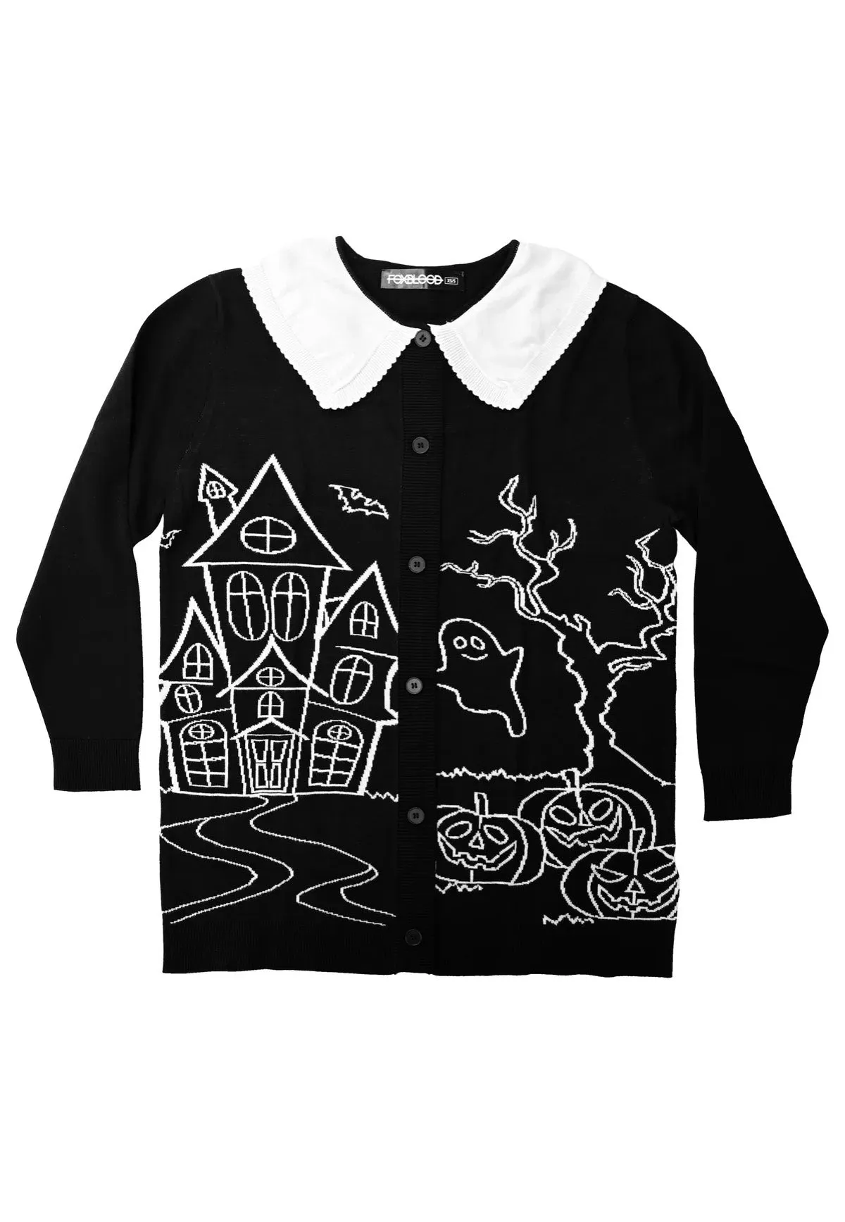 Foxblood - Haunted House Collar Black - Cardigan