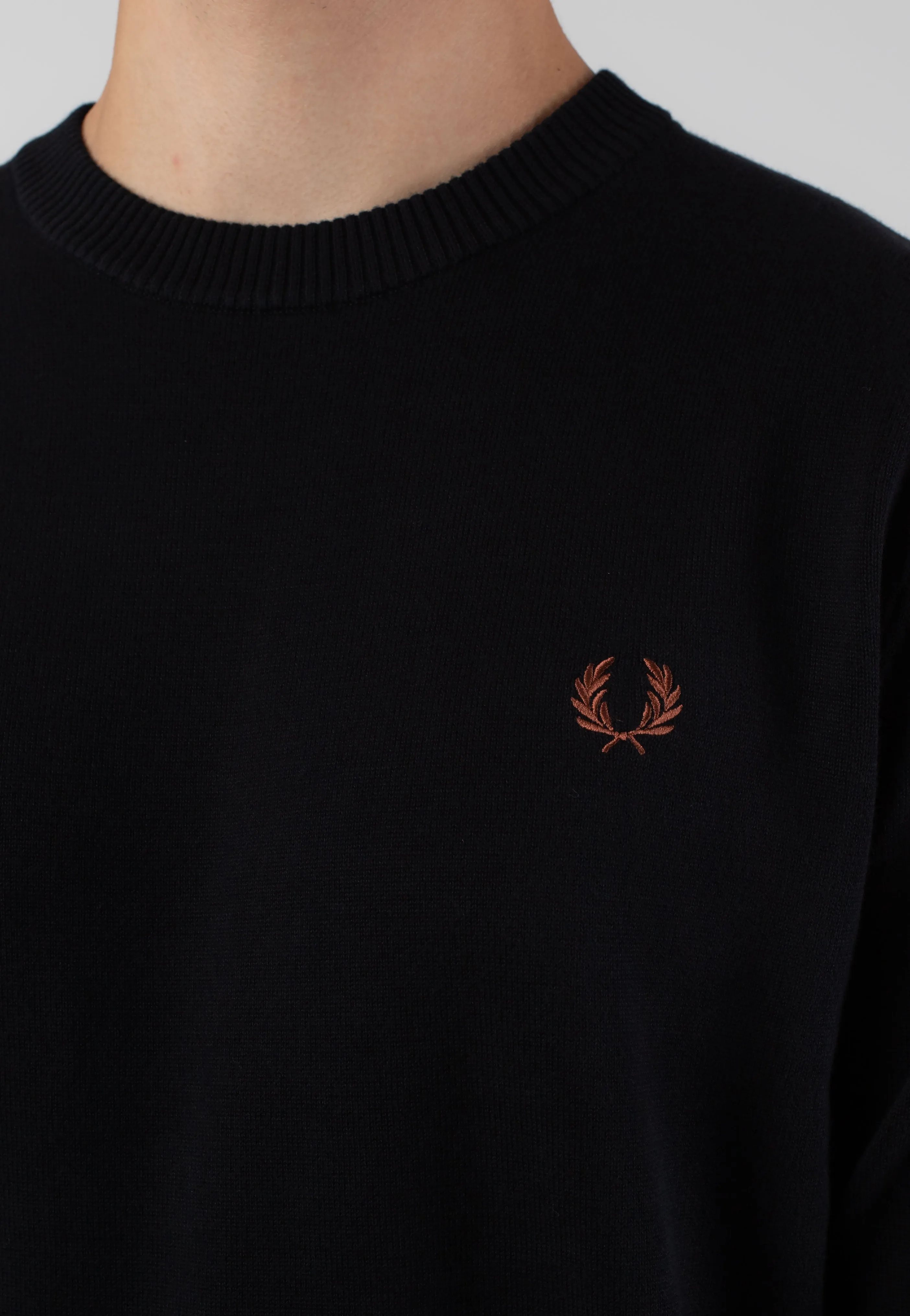 Fred Perry - Boucle Laurel Wreath Black - Pullover