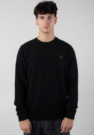 Fred Perry - Boucle Laurel Wreath Black - Pullover