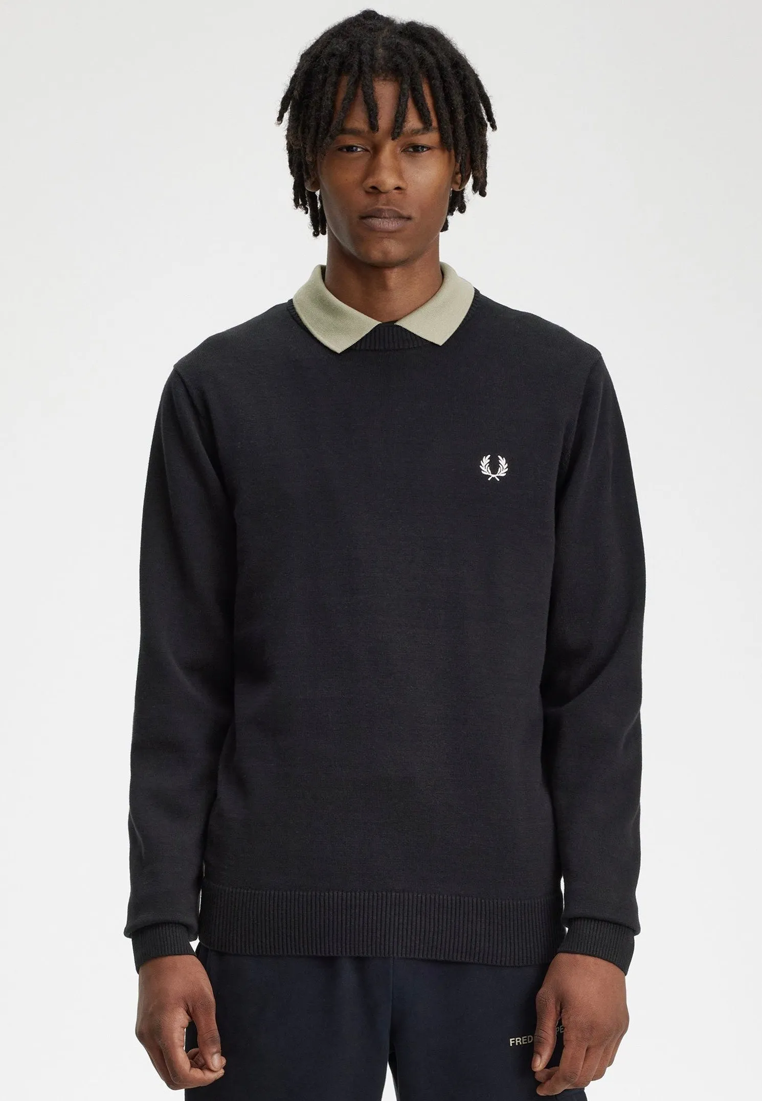 Fred Perry - Graphic Laurel Wreath Black - Pullover