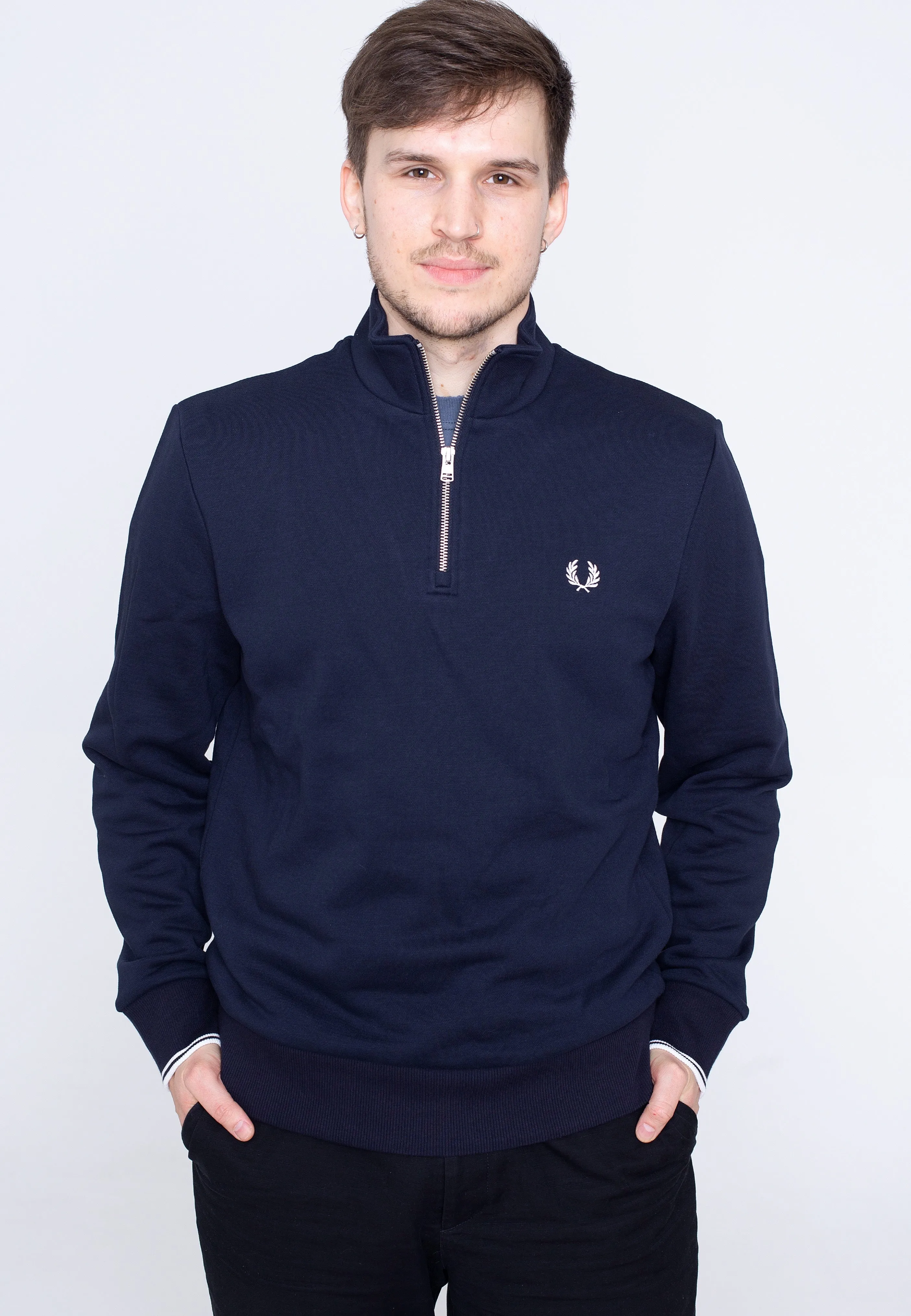 Fred Perry - Half Zip Navy - Pullover