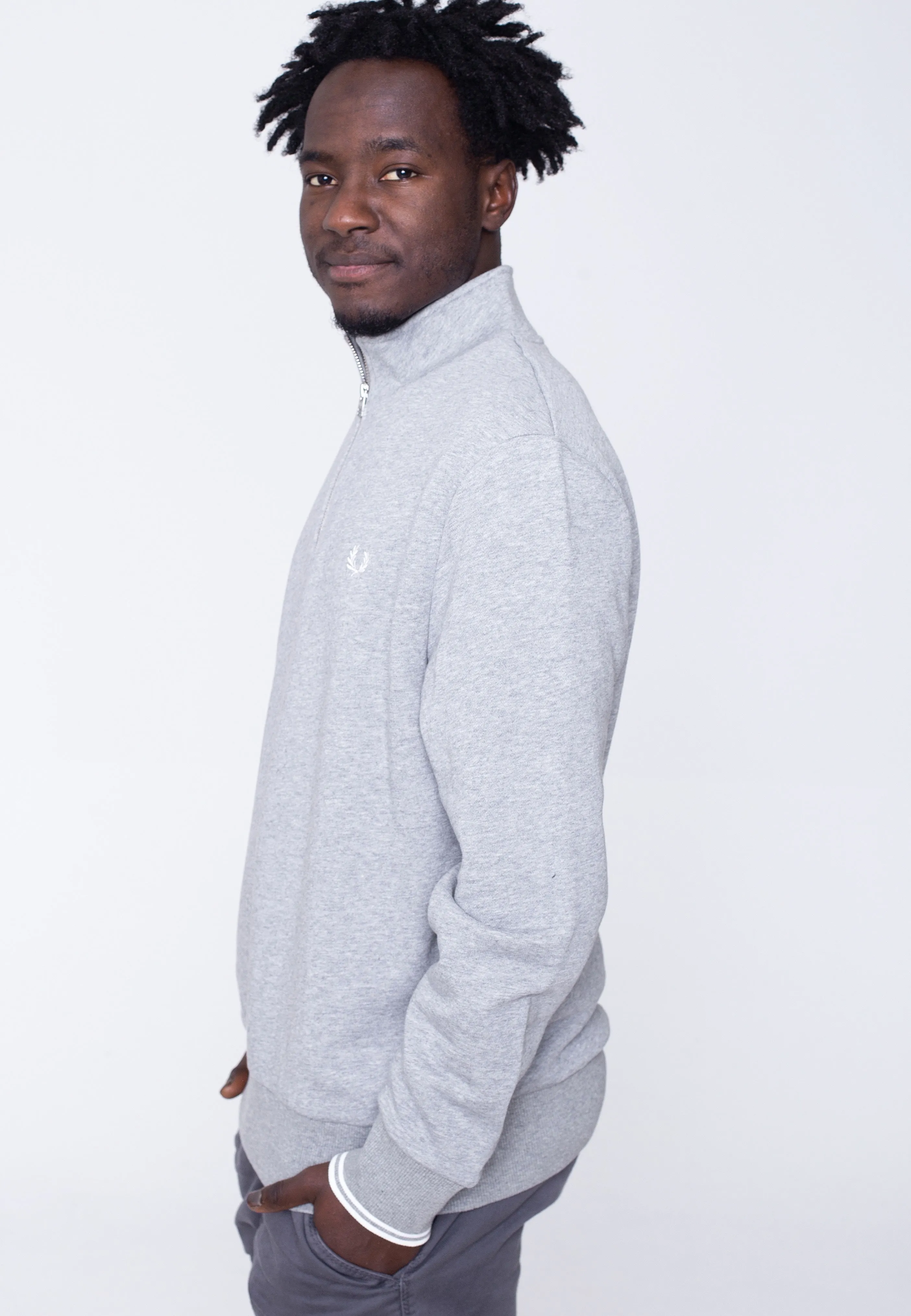 Fred Perry - Half Zip Steel Marl - Pullover