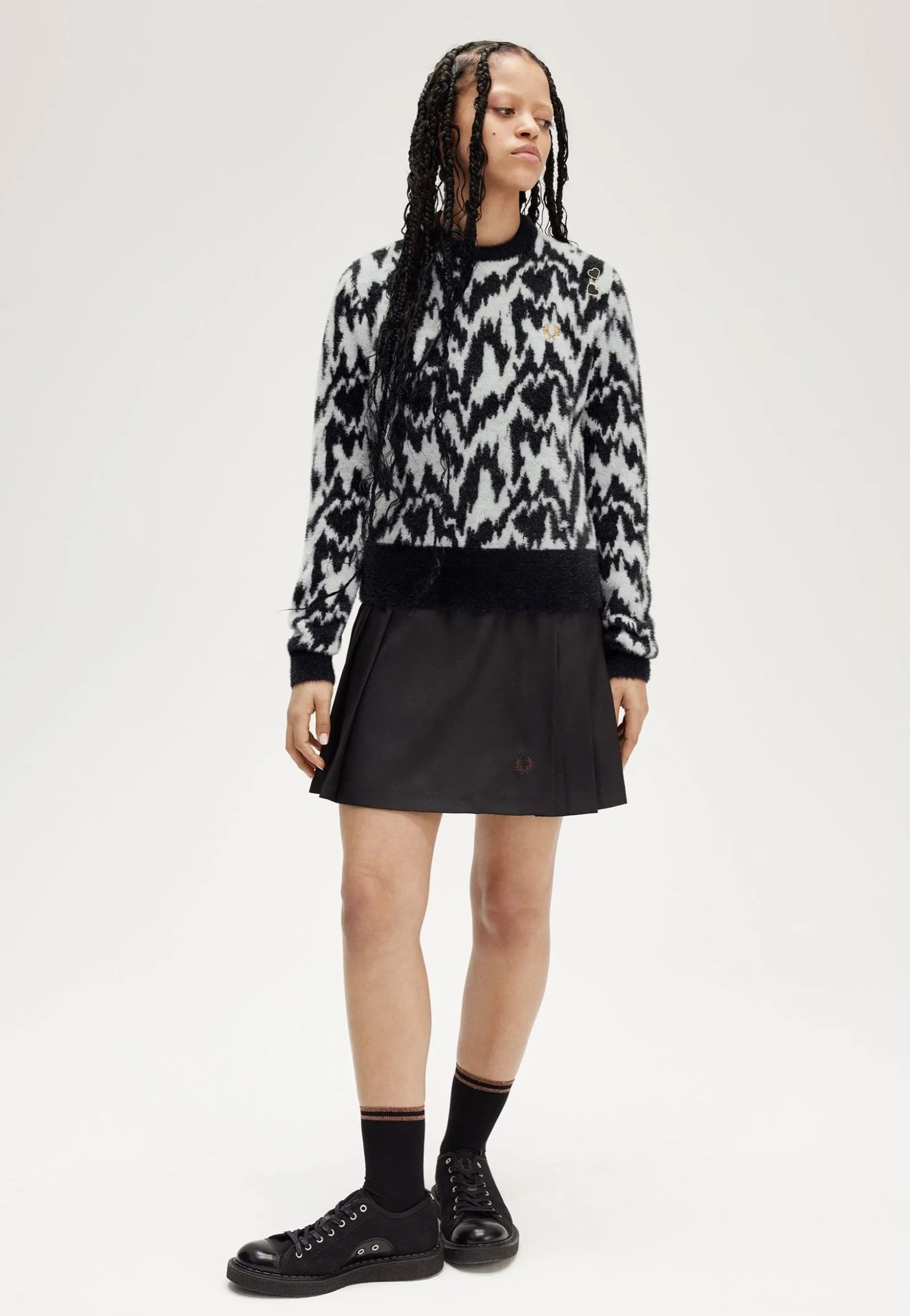 Fred Perry x Amy Winehouse - Animal Jacquard Ecru - Pullover