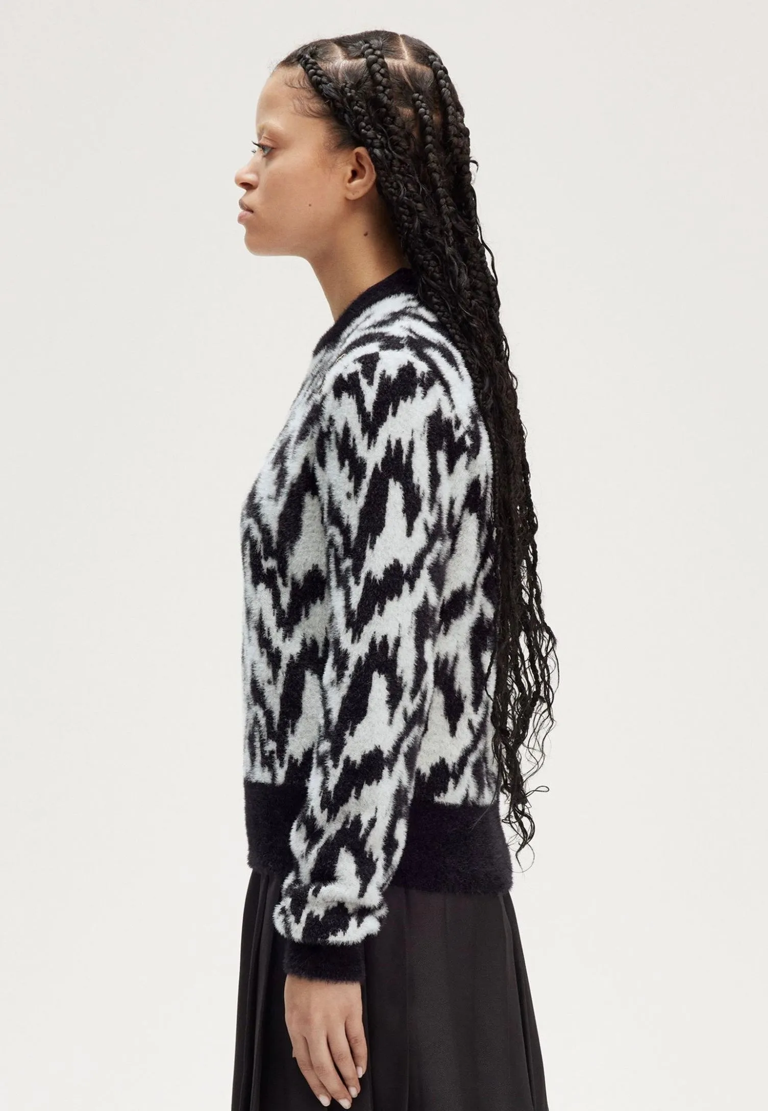 Fred Perry x Amy Winehouse - Animal Jacquard Ecru - Pullover