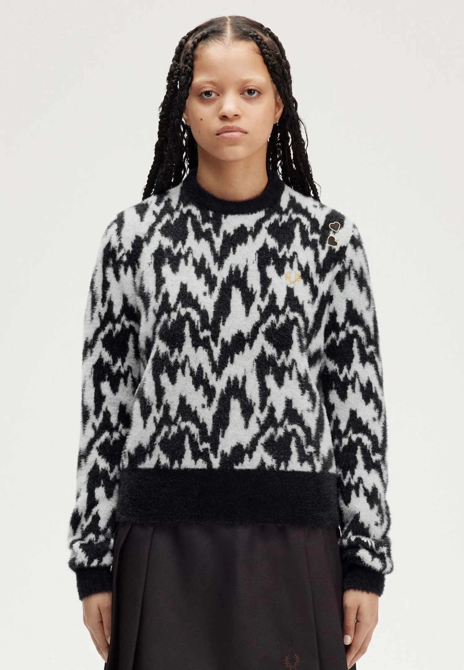Fred Perry x Amy Winehouse - Animal Jacquard Ecru - Pullover