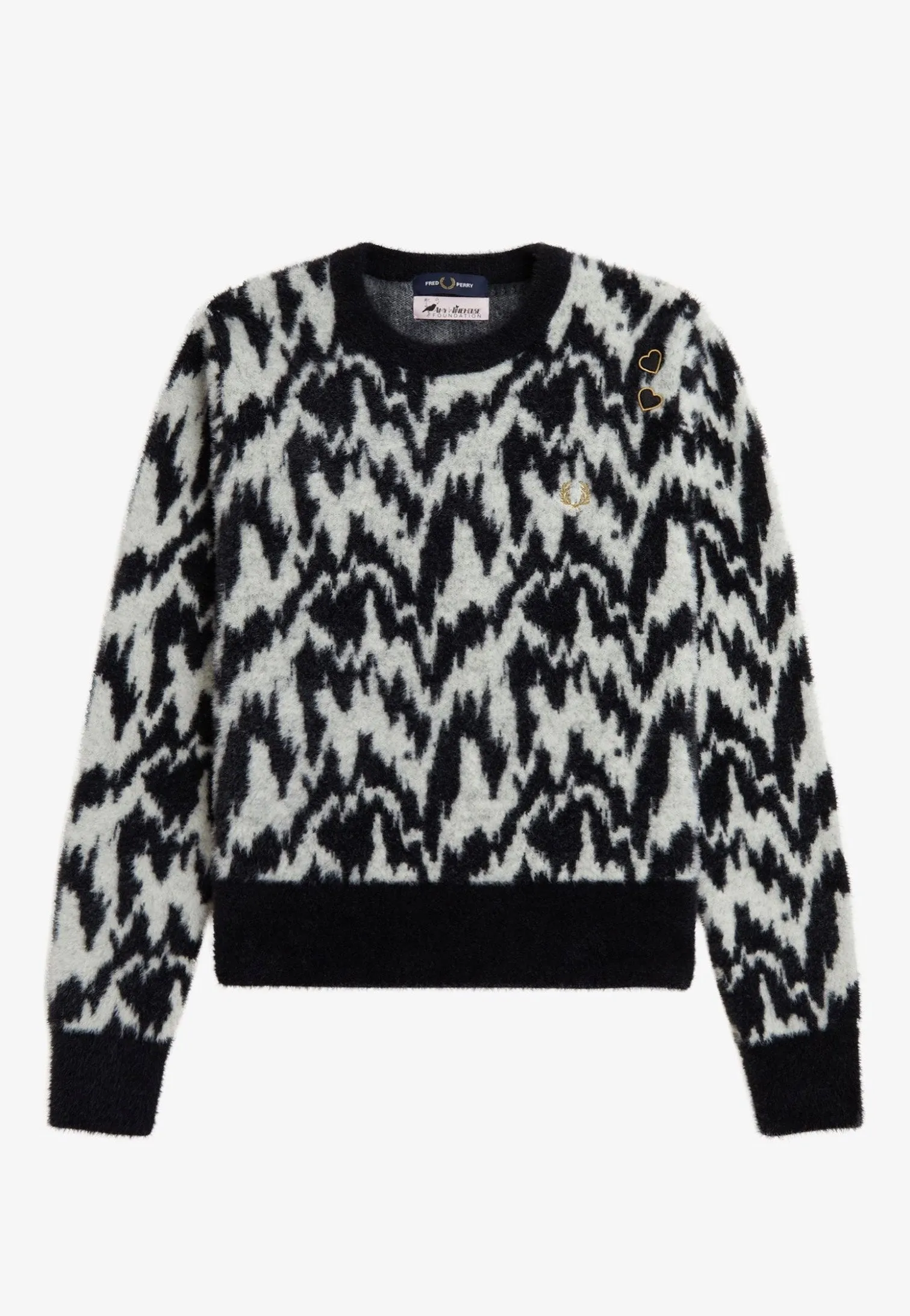 Fred Perry x Amy Winehouse - Animal Jacquard Ecru - Pullover