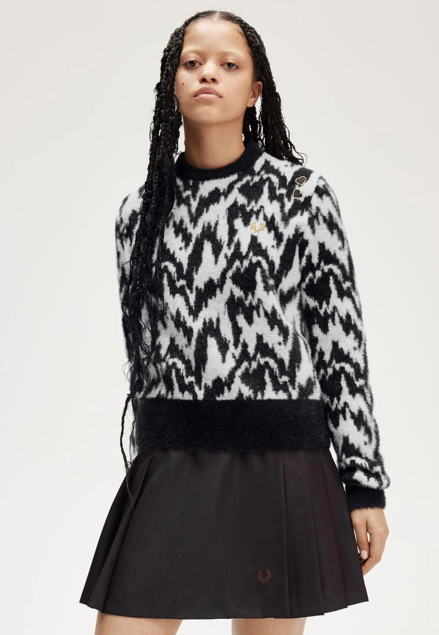 Fred Perry x Amy Winehouse - Animal Jacquard Ecru - Pullover