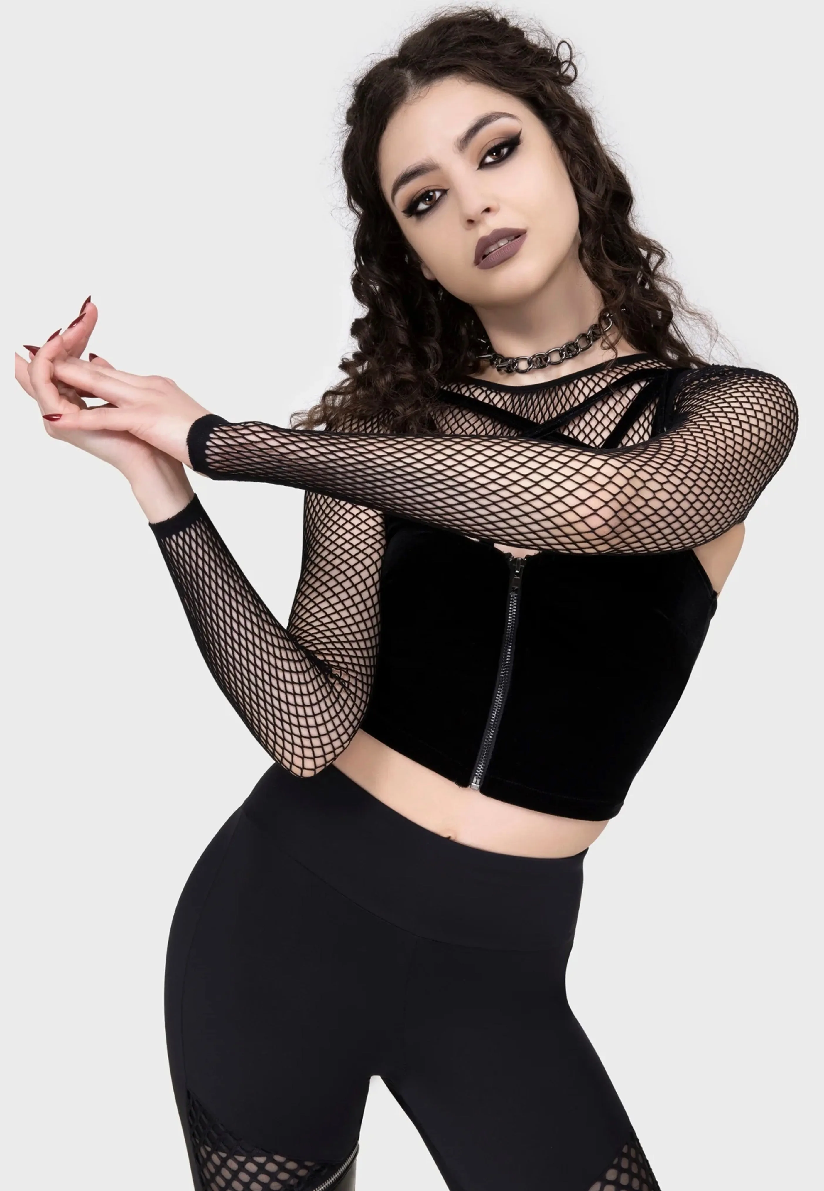 Killstar - Bite Me Fishnet - Bolero