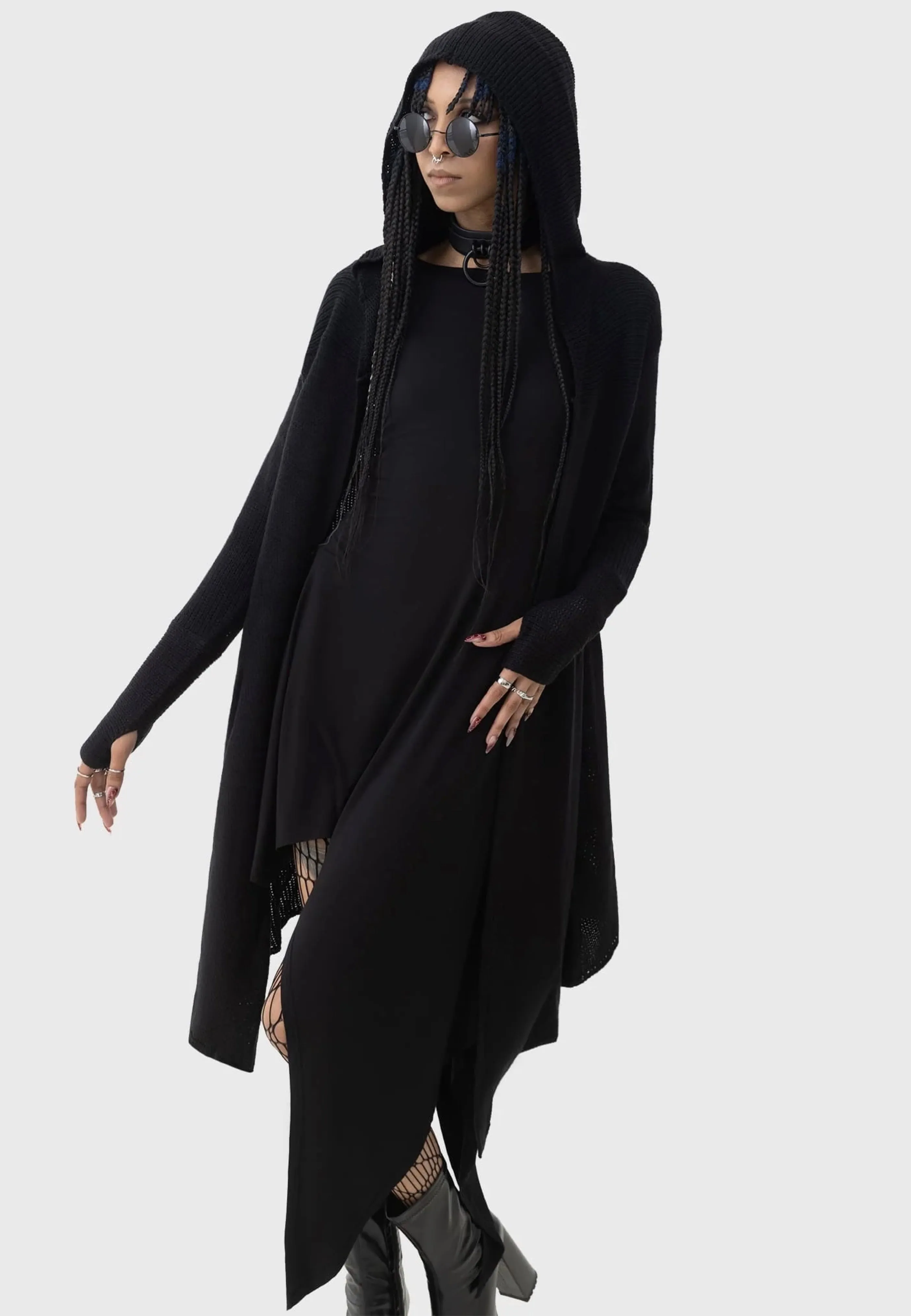 Killstar x Kihilist - Last Quarter Hooded Black - Cardigan