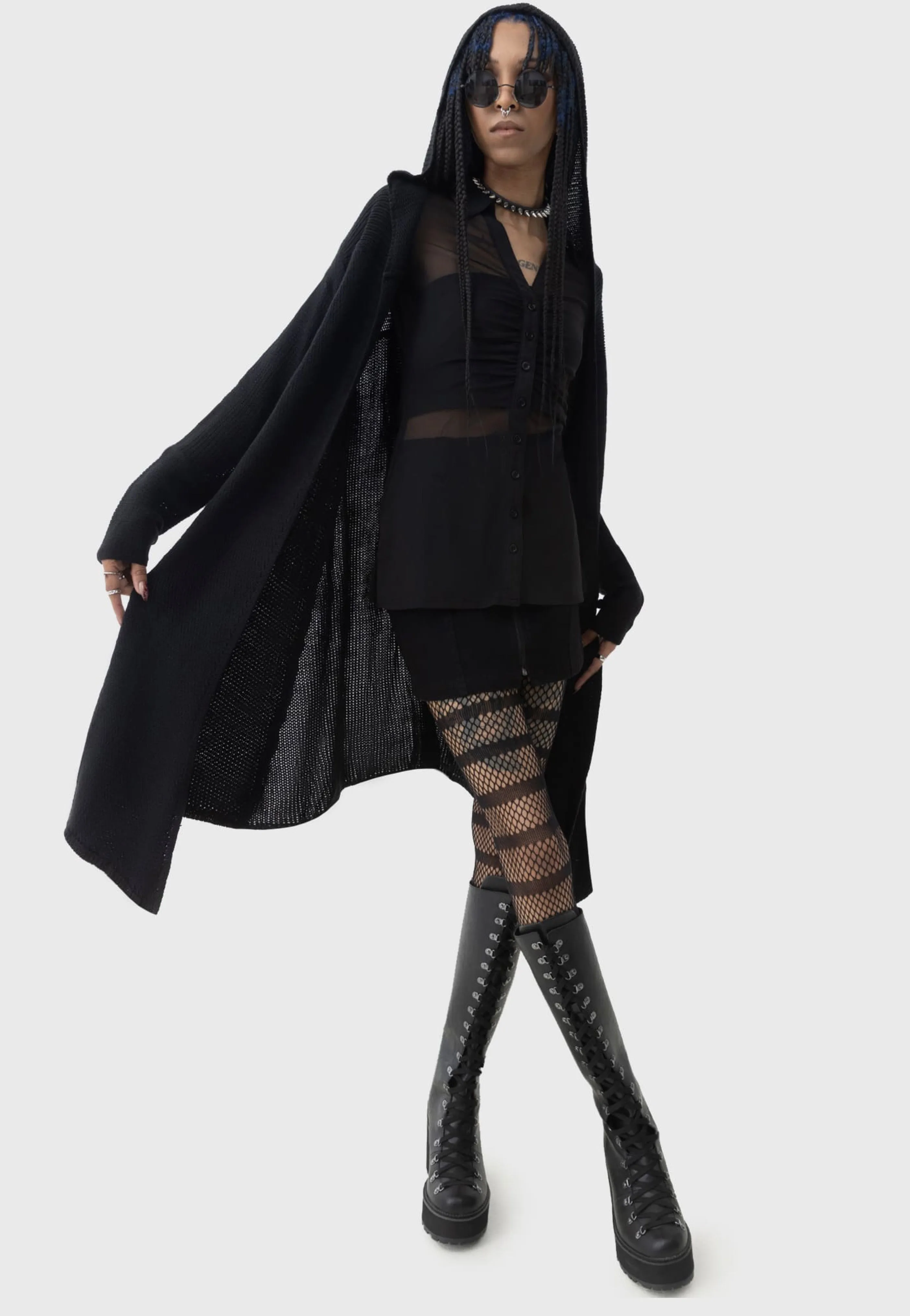 Killstar x Kihilist - Last Quarter Hooded Black - Cardigan