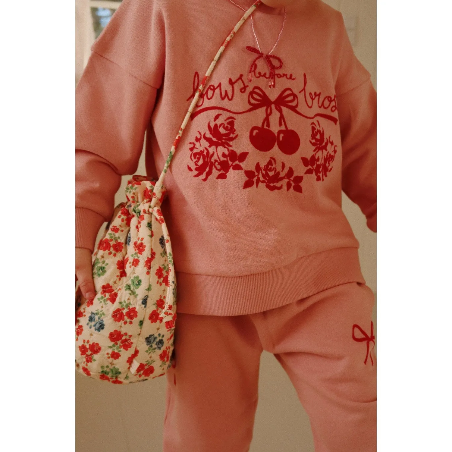 Konges Sljd Bow Rose Loupy Lou Crewneck Gots