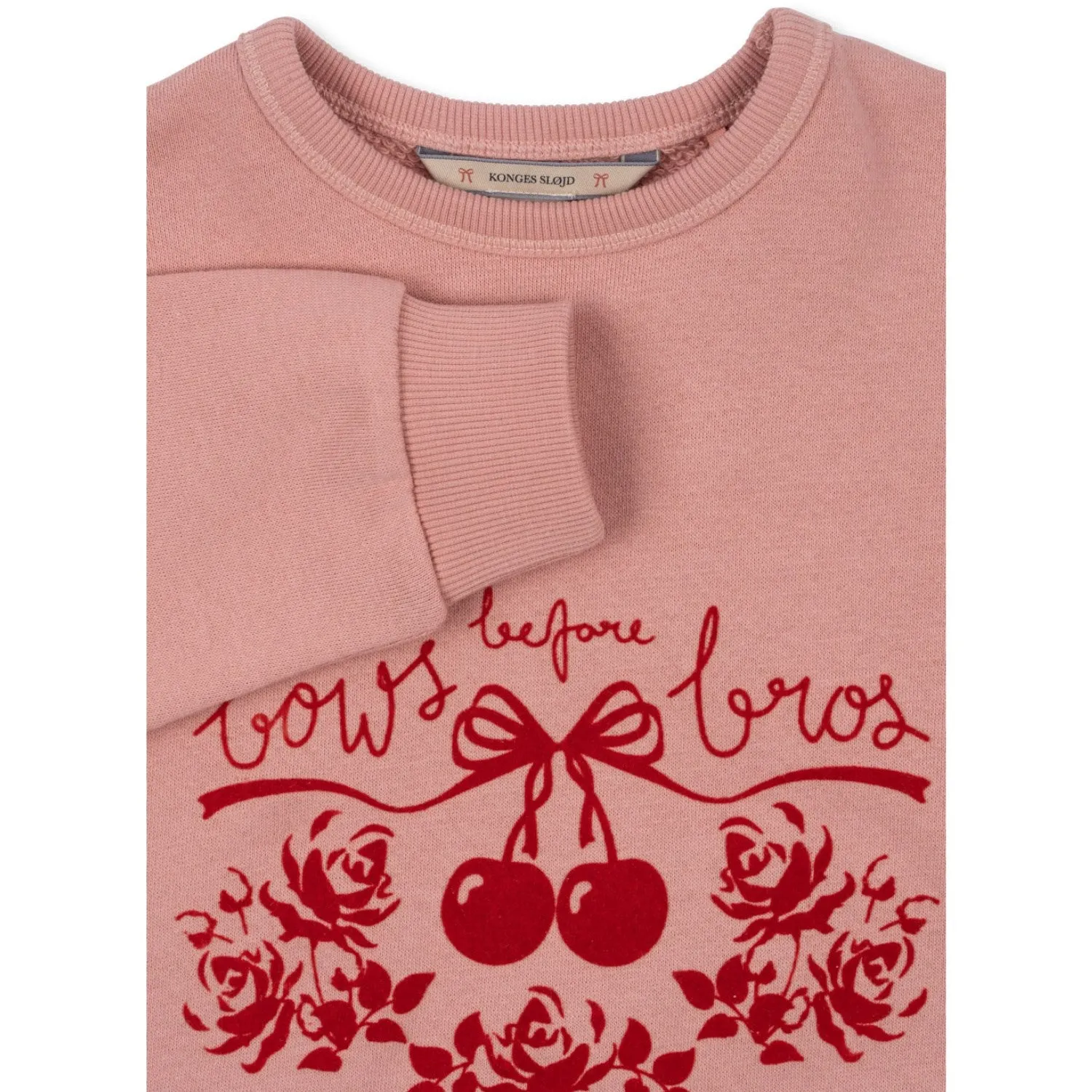 Konges Sljd Bow Rose Loupy Lou Crewneck Gots
