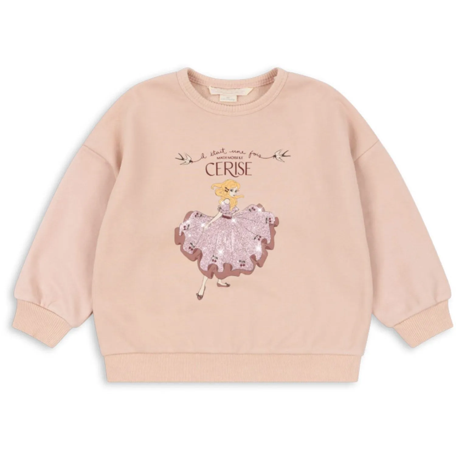 Konges Sljd Cameo Rose Lou Glitter Sweat Shirt Ocs