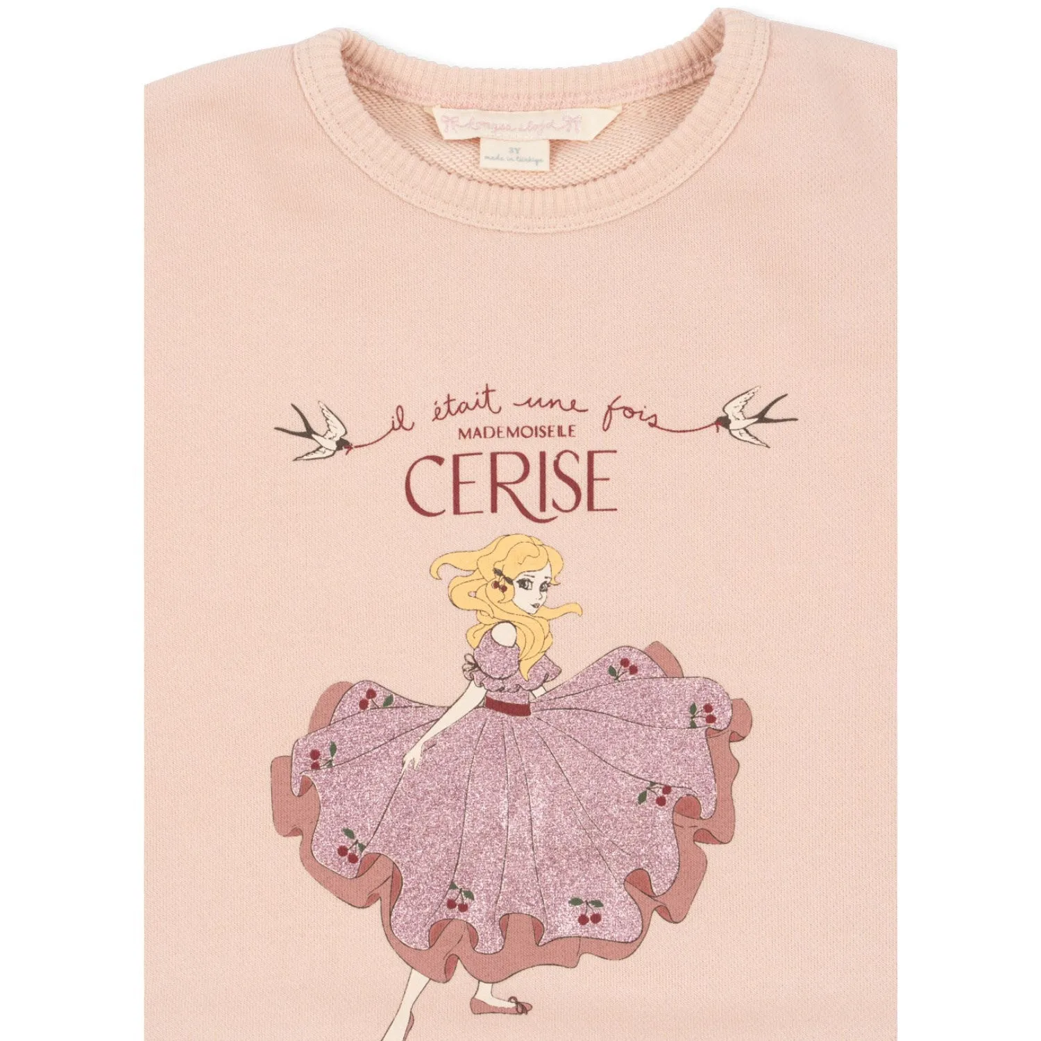 Konges Sljd Cameo Rose Lou Glitter Sweat Shirt Ocs