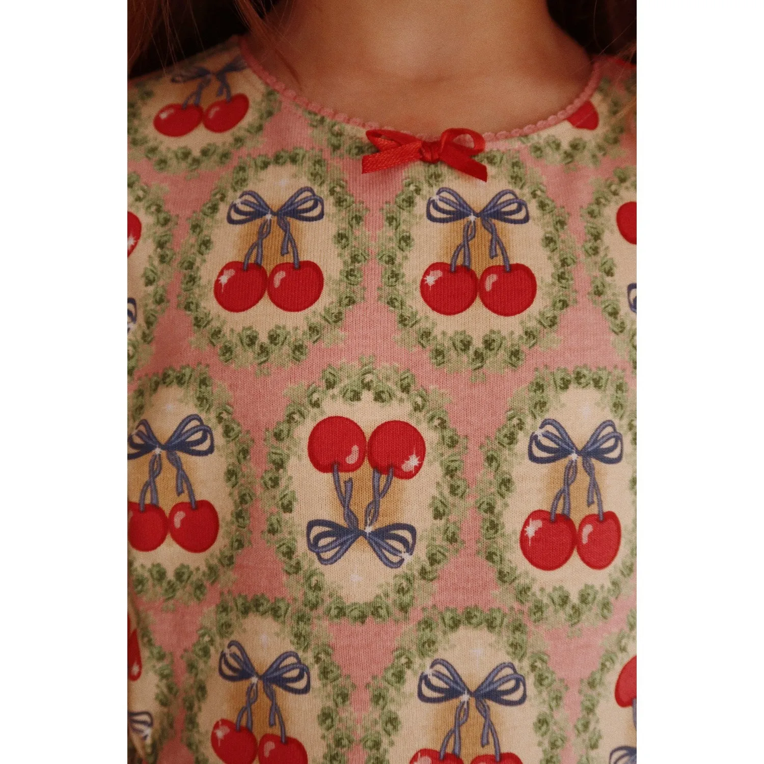 Konges Sljd Cherry Bow Drey Dress Gots