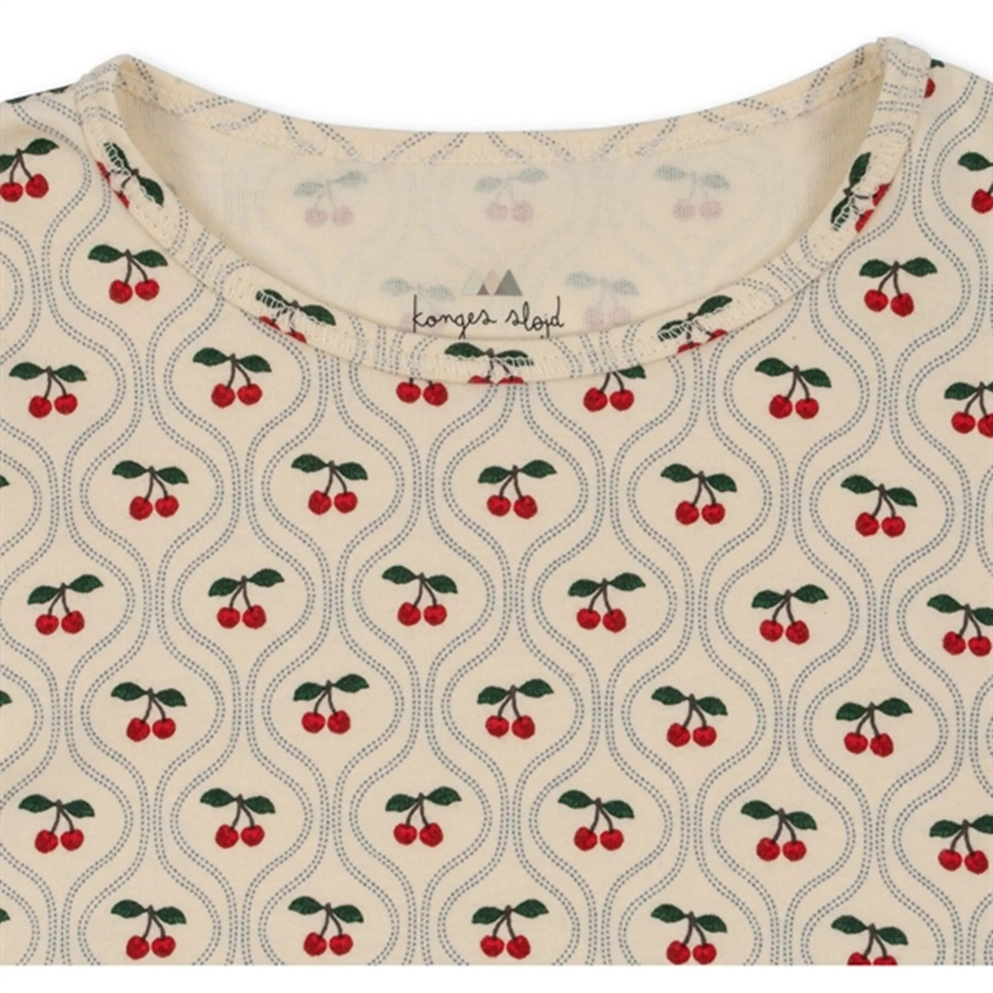 Konges Sljd Cherry Motif 2-pack Lin Frill Set