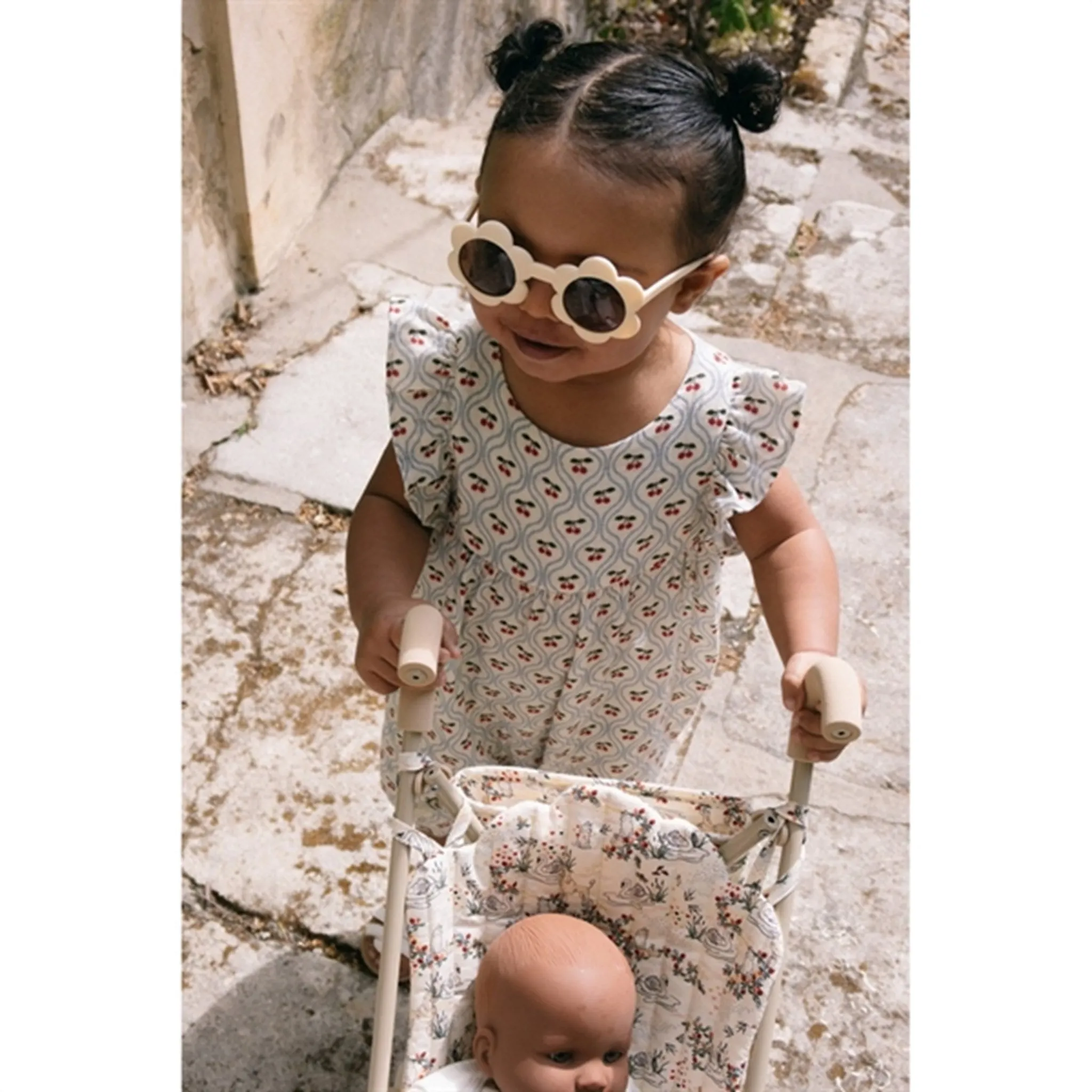 Konges Sljd Cherry Motif Coco Frill Romper