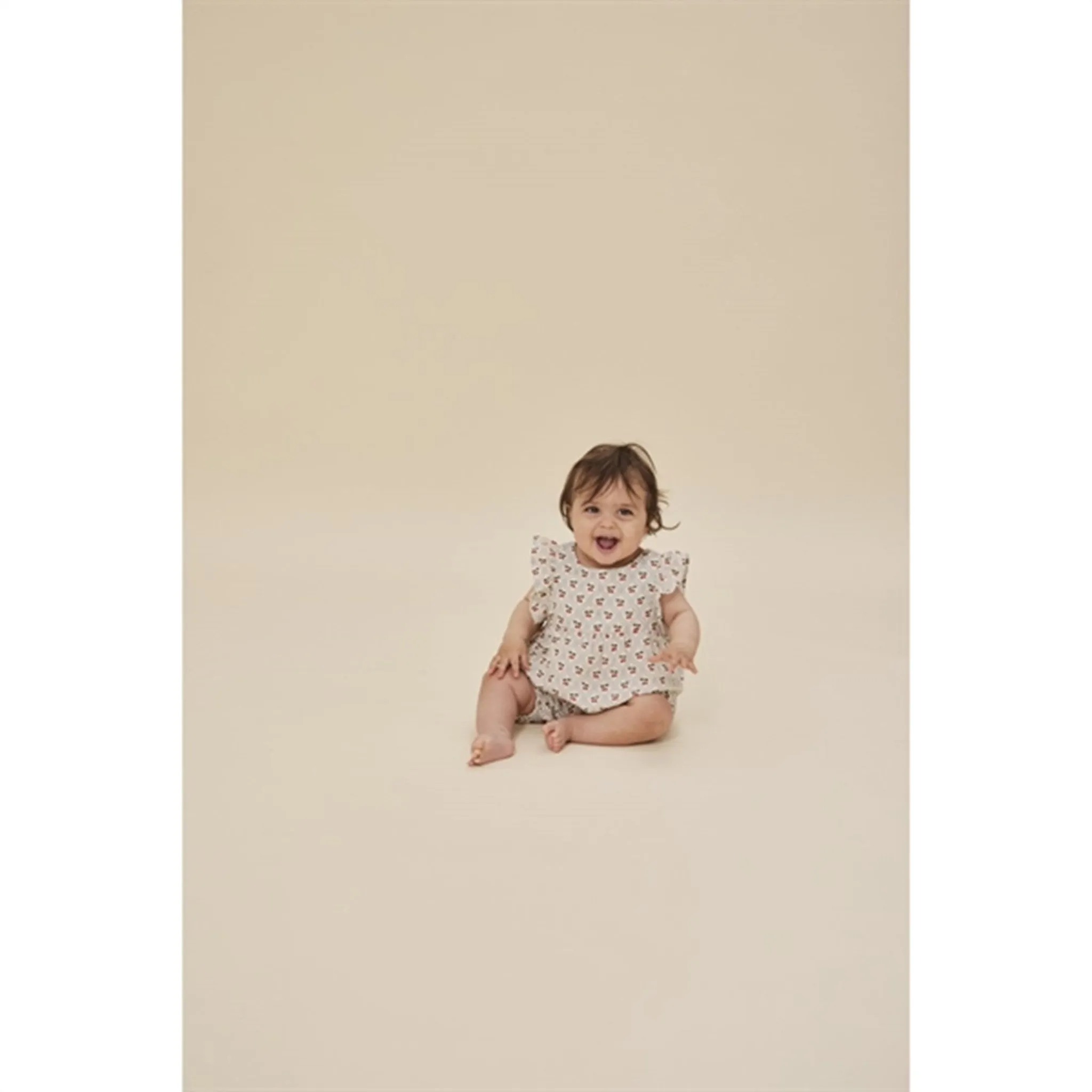 Konges Sljd Cherry Motif Coco Frill Romper