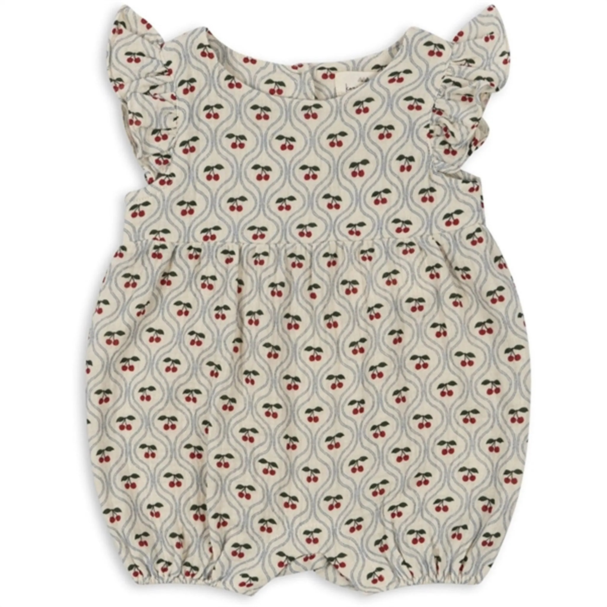 Konges Sljd Cherry Motif Coco Frill Romper