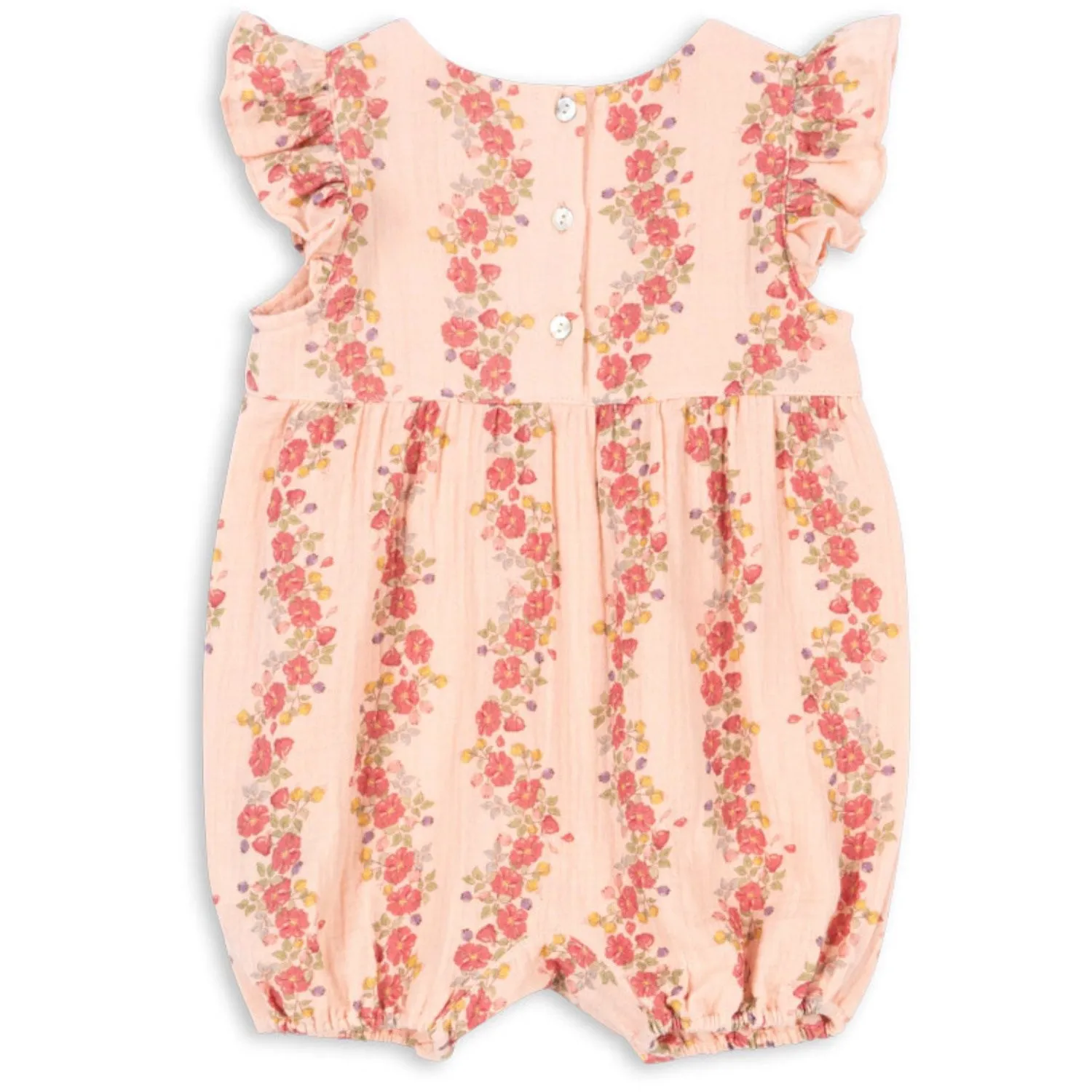 Konges Sljd Floria Pink Coco Frill Romper Gots