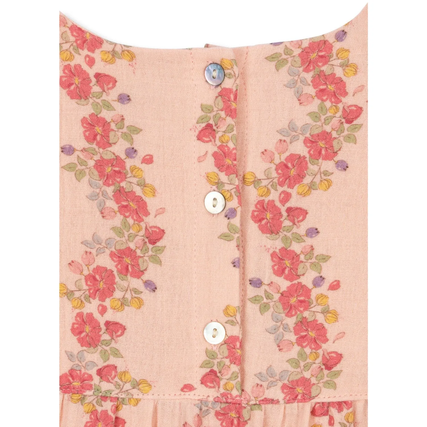 Konges Sljd Floria Pink Coco Frill Romper Gots