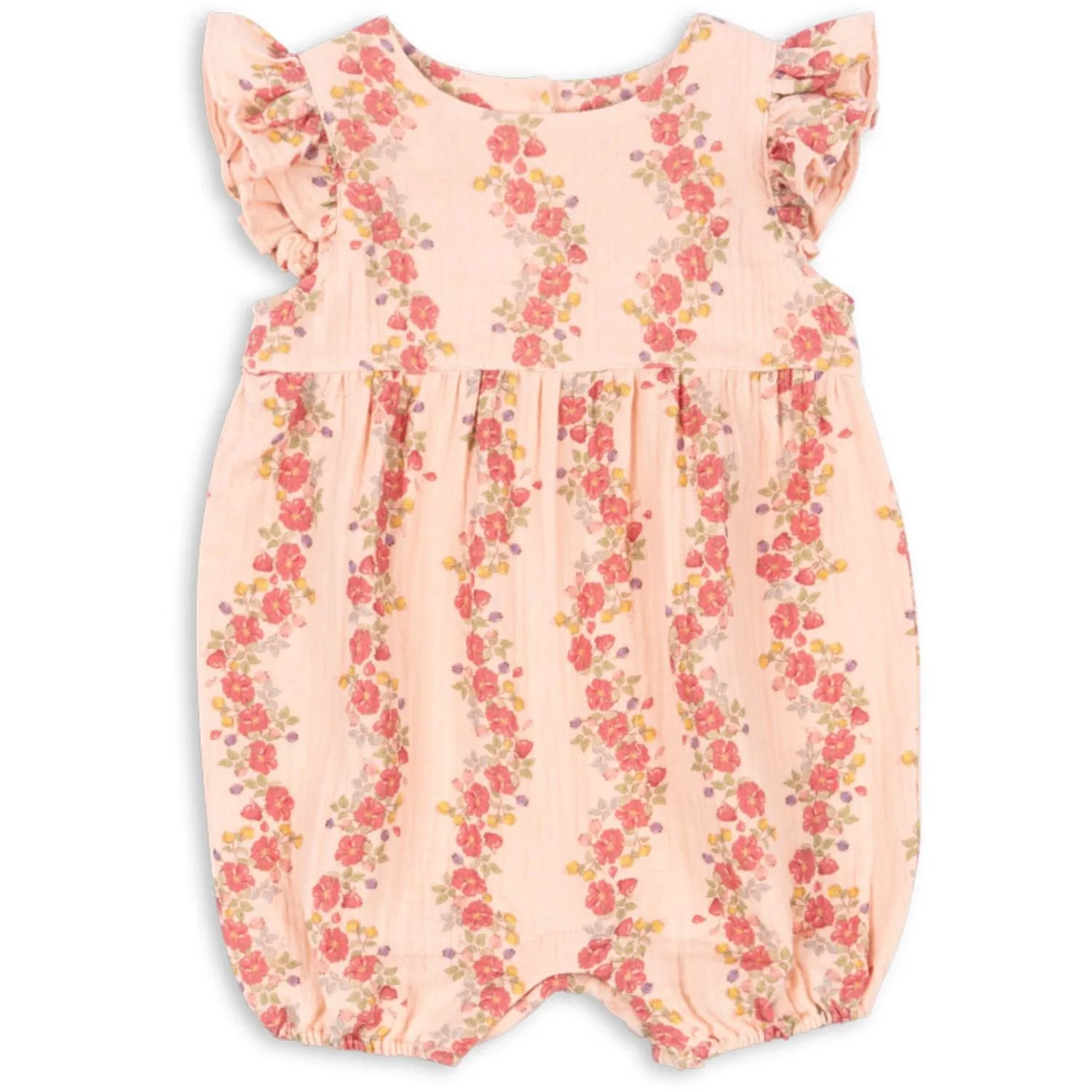 Konges Sljd Floria Pink Coco Frill Romper Gots