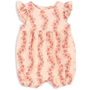 Konges Sljd Floria Pink Coco Frill Romper Gots