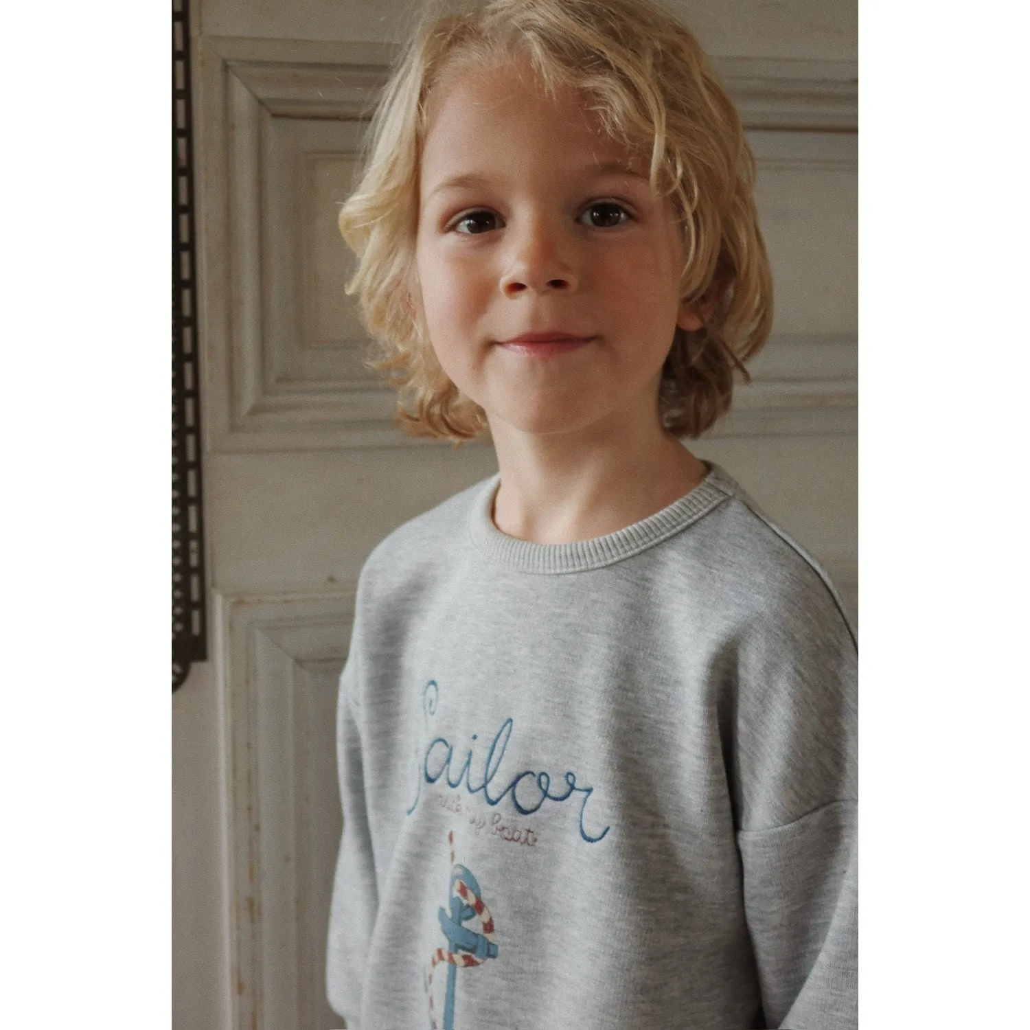 Konges Sljd Grey Melange Lou Sweat Shirt Ocs