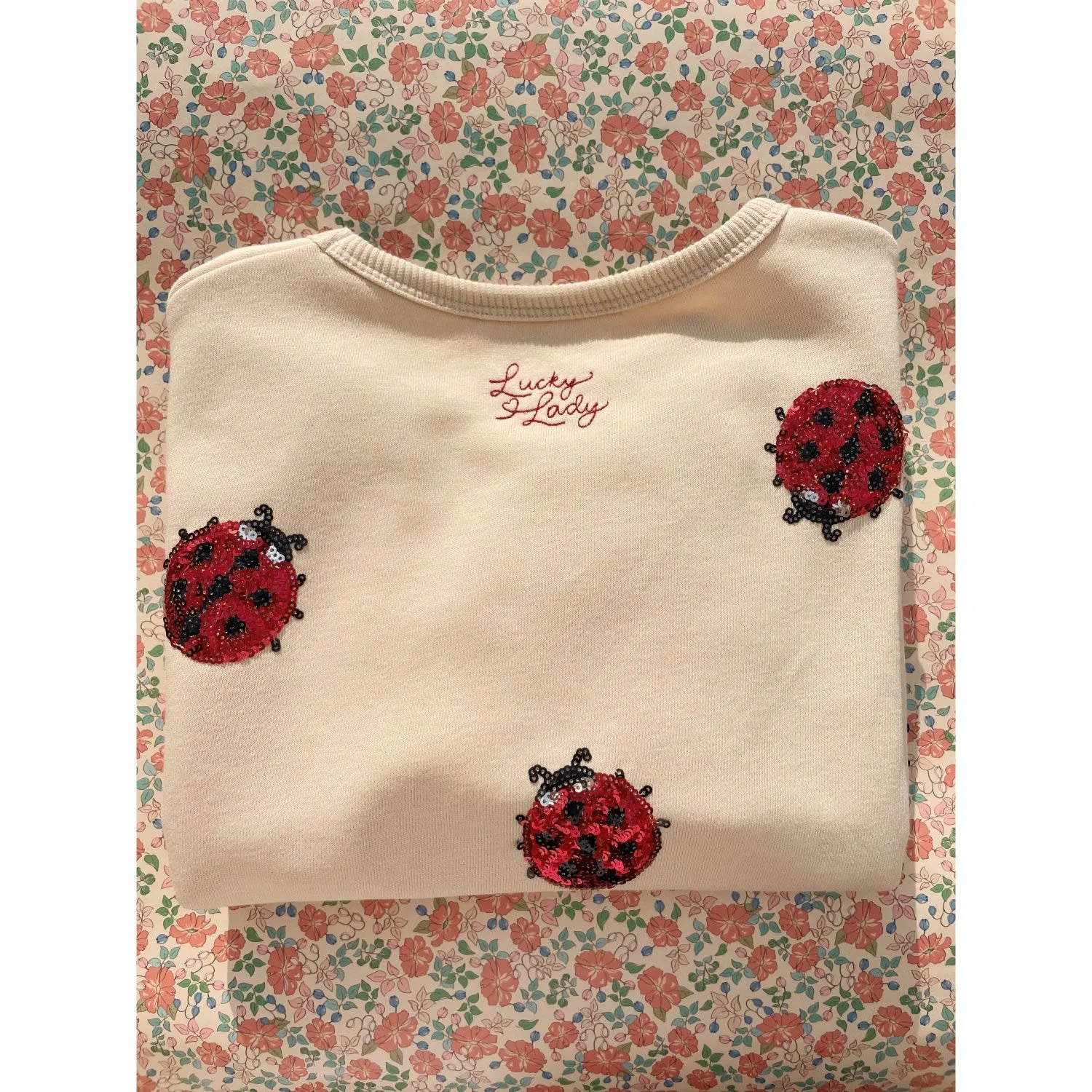 Konges Sljd Ladybug Glitter Lou Ladybug Glitter Sweatshirt Ocs