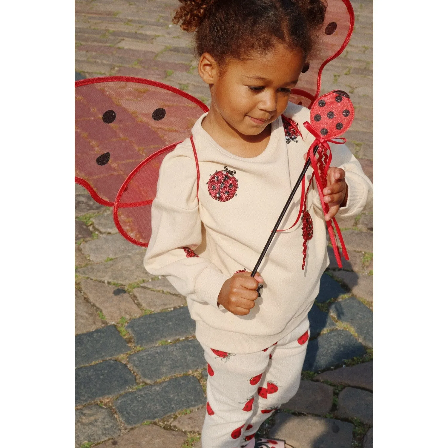 Konges Sljd Ladybug Glitter Lou Ladybug Glitter Sweatshirt Ocs
