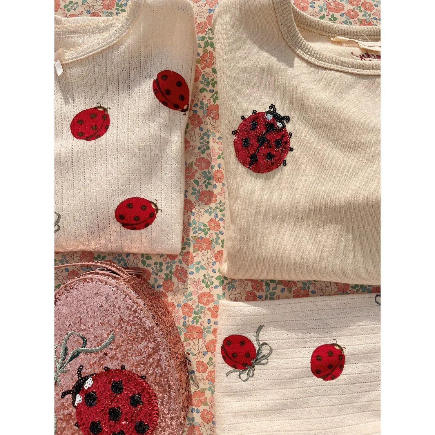 Konges Sljd Ladybug Glitter Lou Ladybug Glitter Sweatshirt Ocs